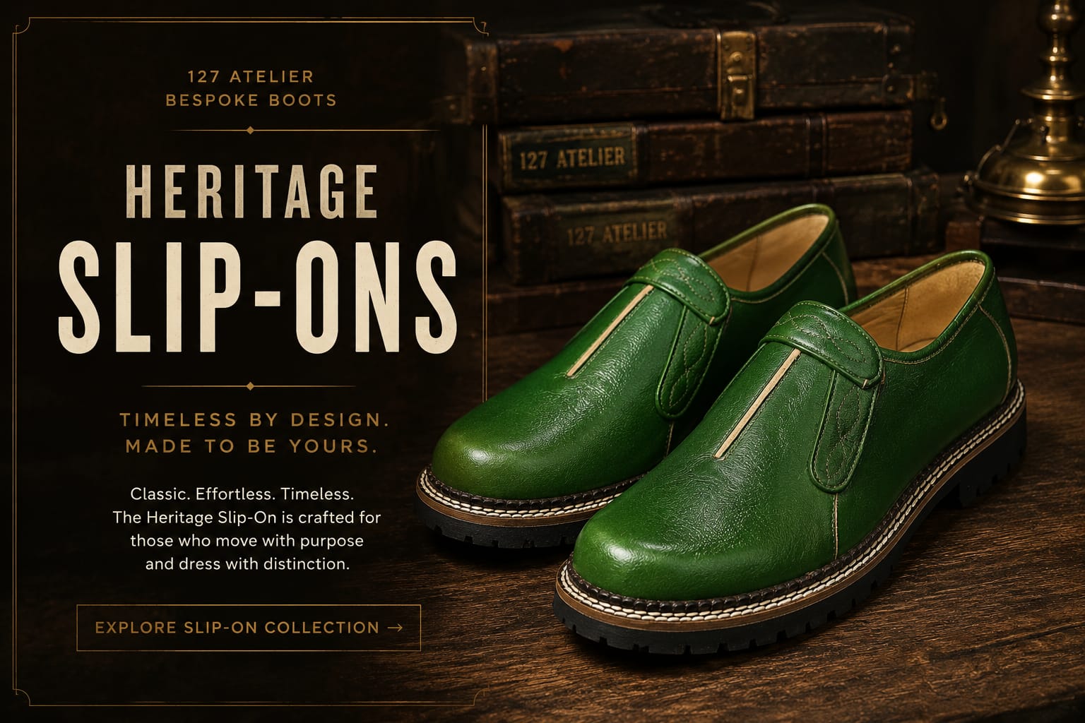 Noir Heritage Slip-on