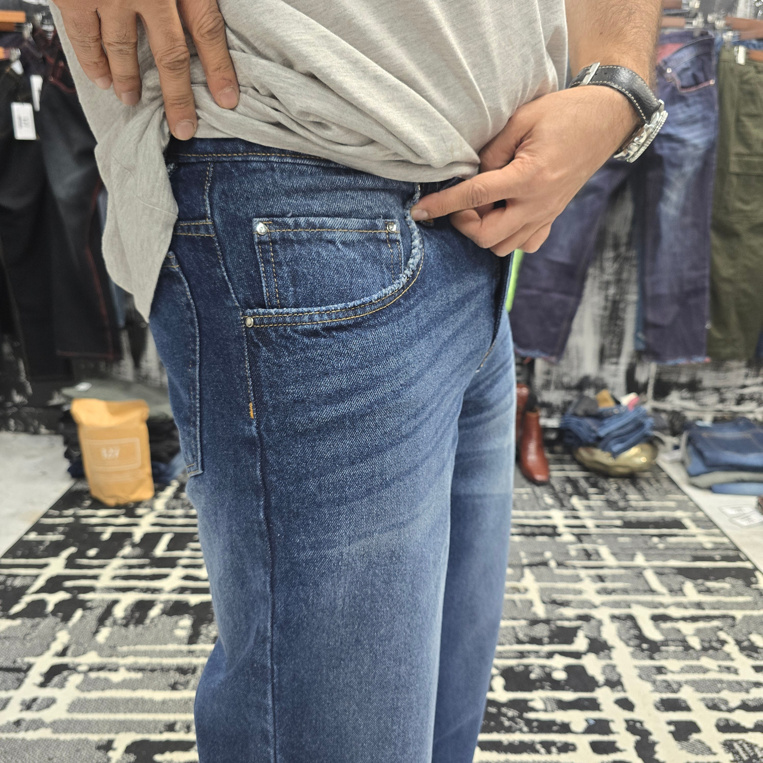 Classic Fade Wide Leg Indigo Blue Wash