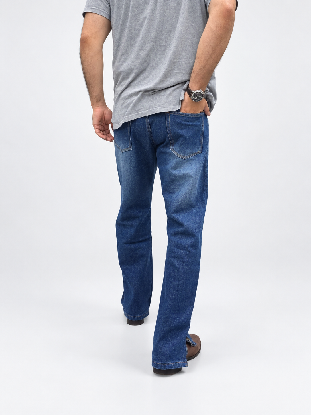 Midnight Zip-Hem Denim Jean