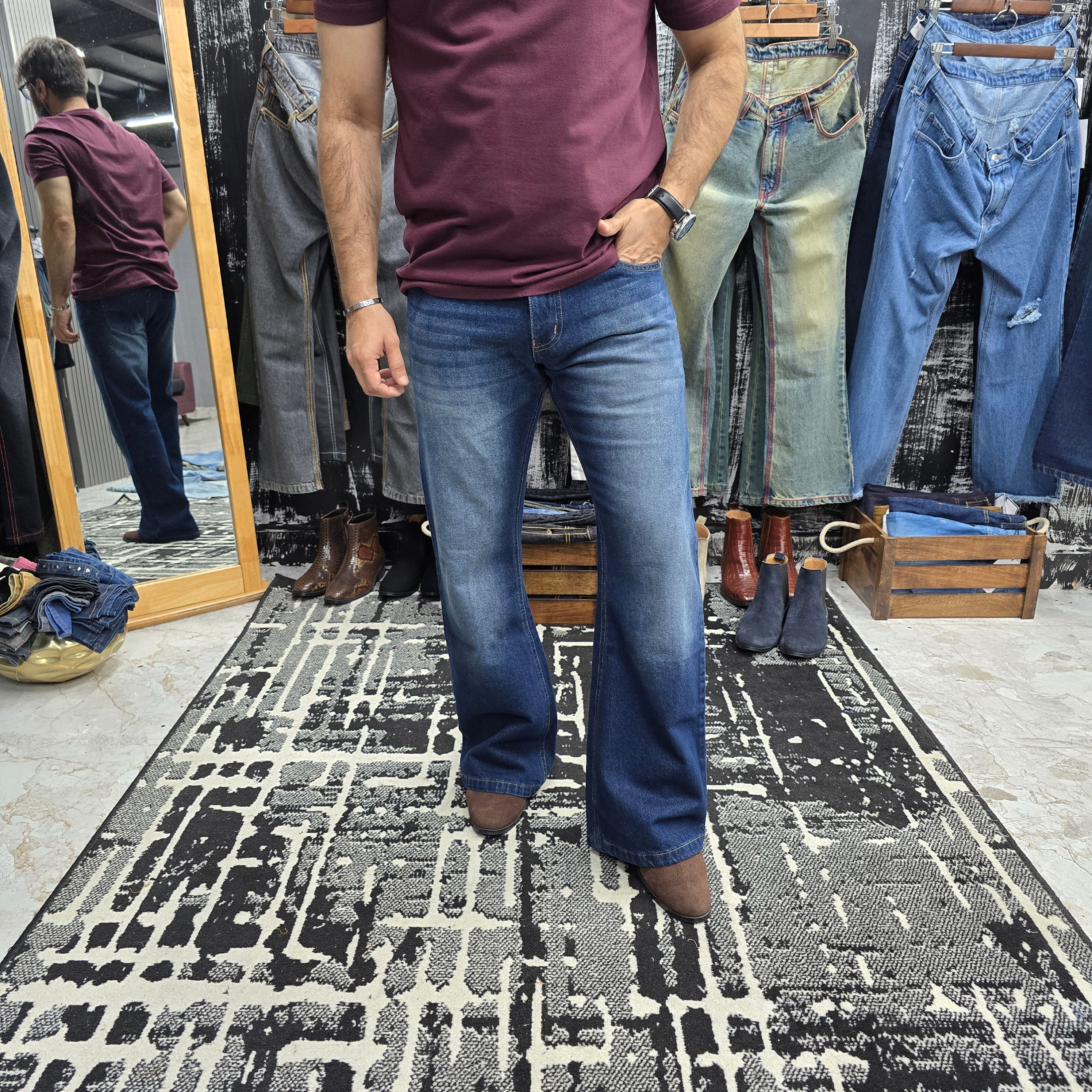 Midnight Fade Bootcut Jeans