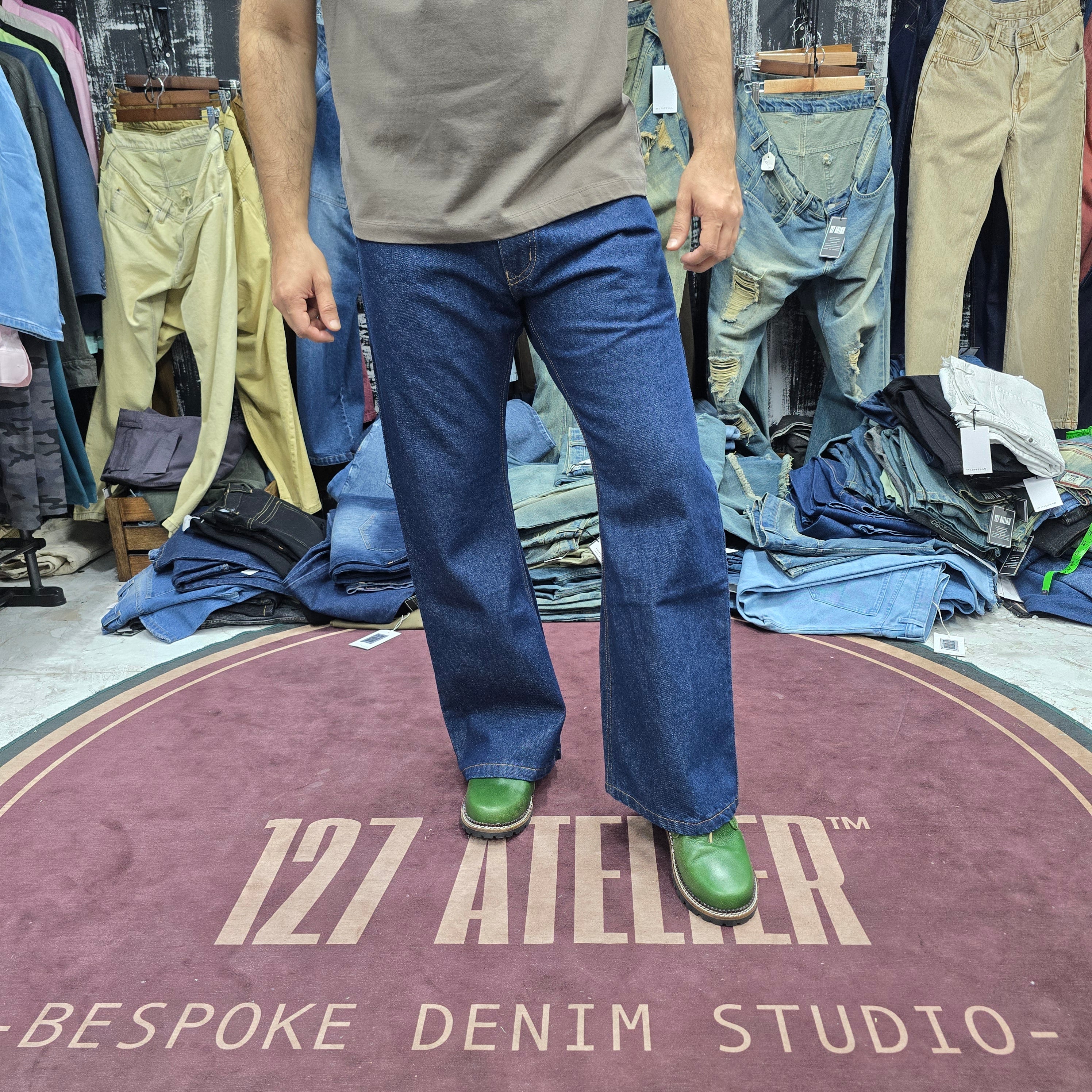 Classic Bootcut Jeans In Deep Indigo Wash