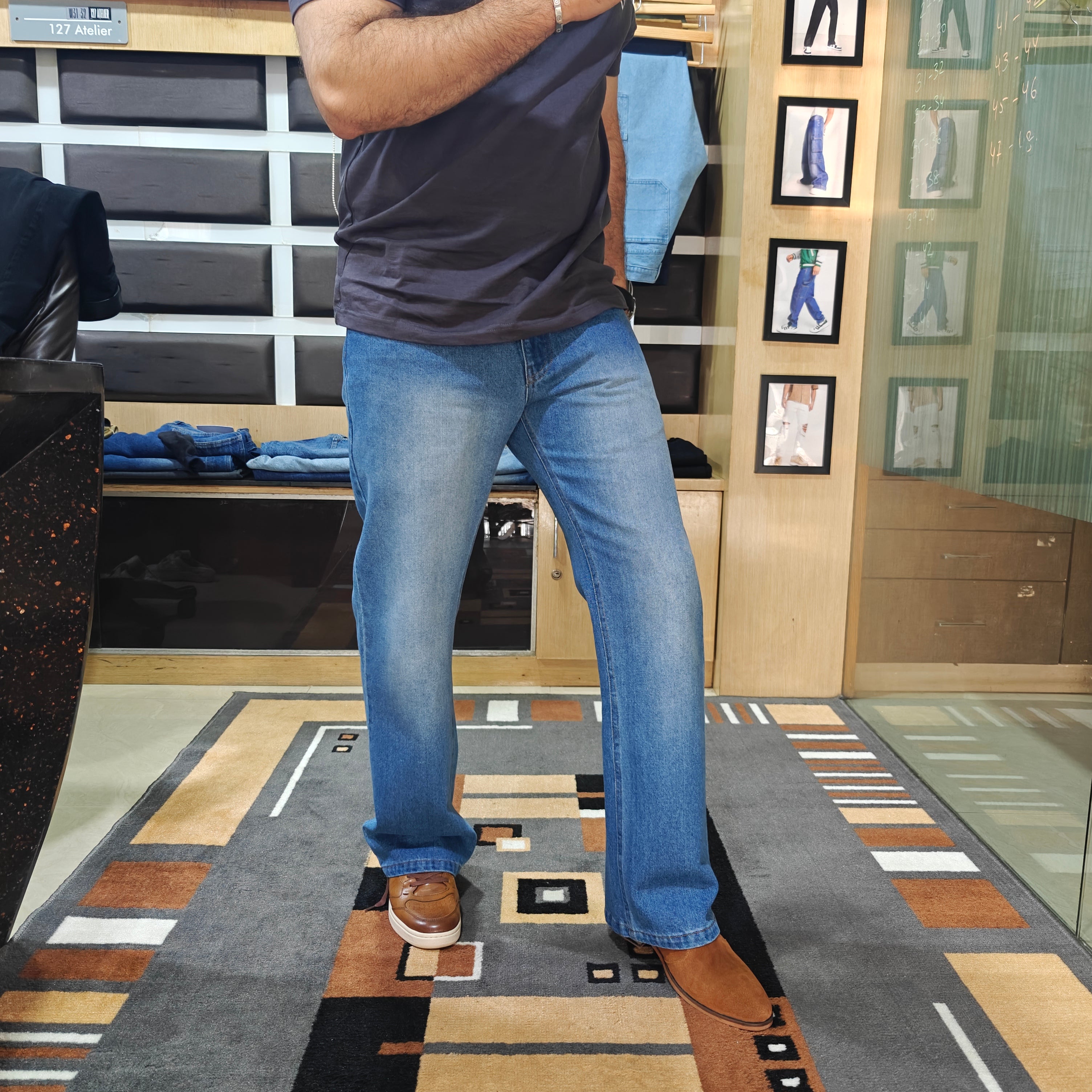 Classic Mid Blue Bootcut Jeans