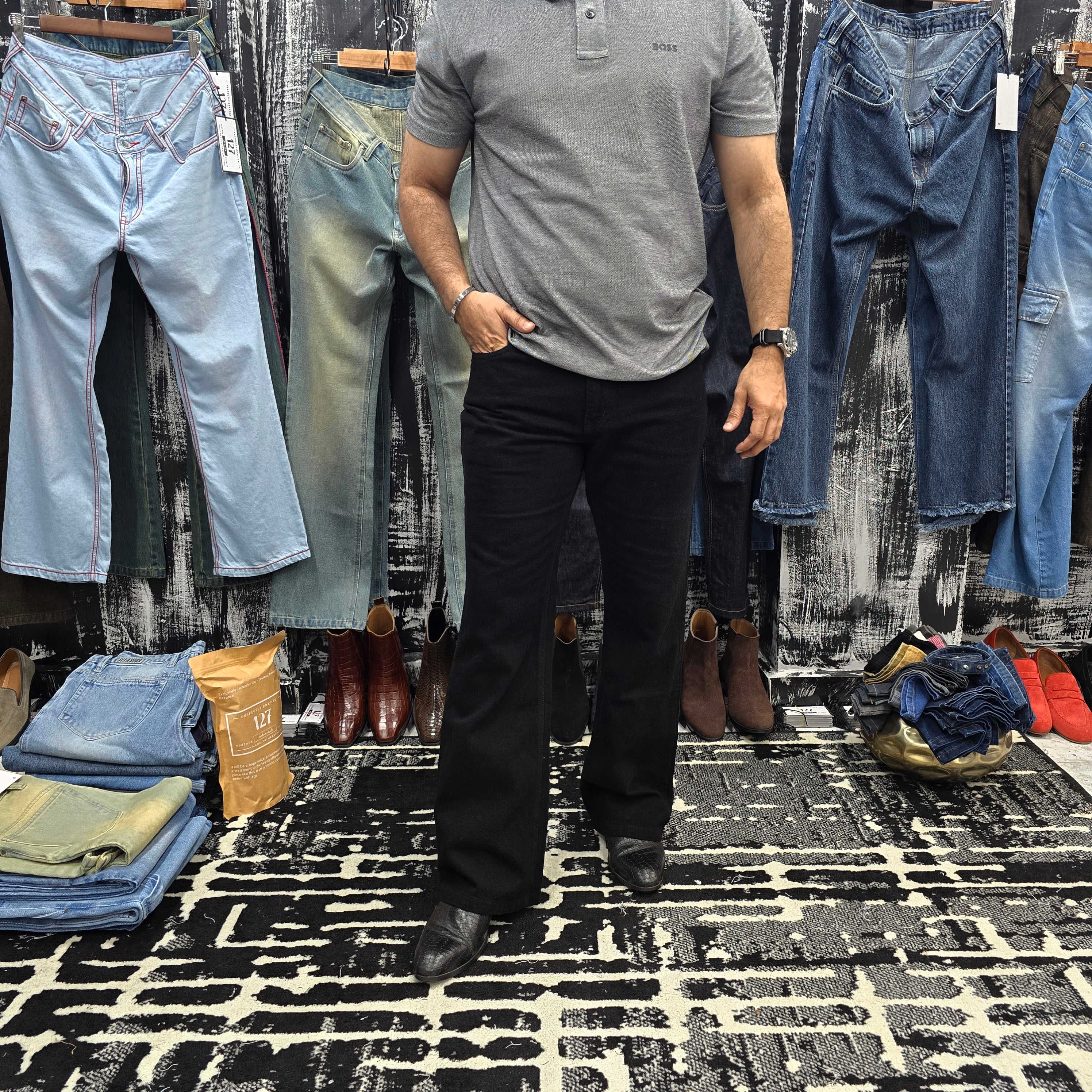 Jet Black Bootcut Jeans