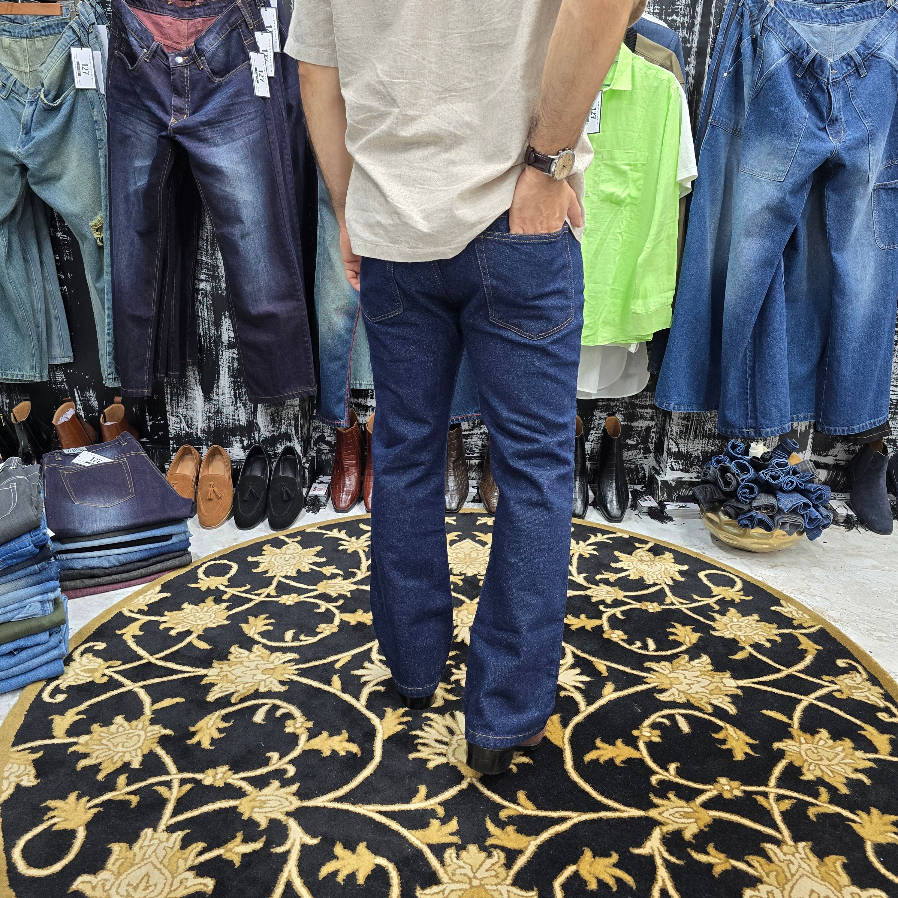 Raw Indigo Straight Fit Jeans
