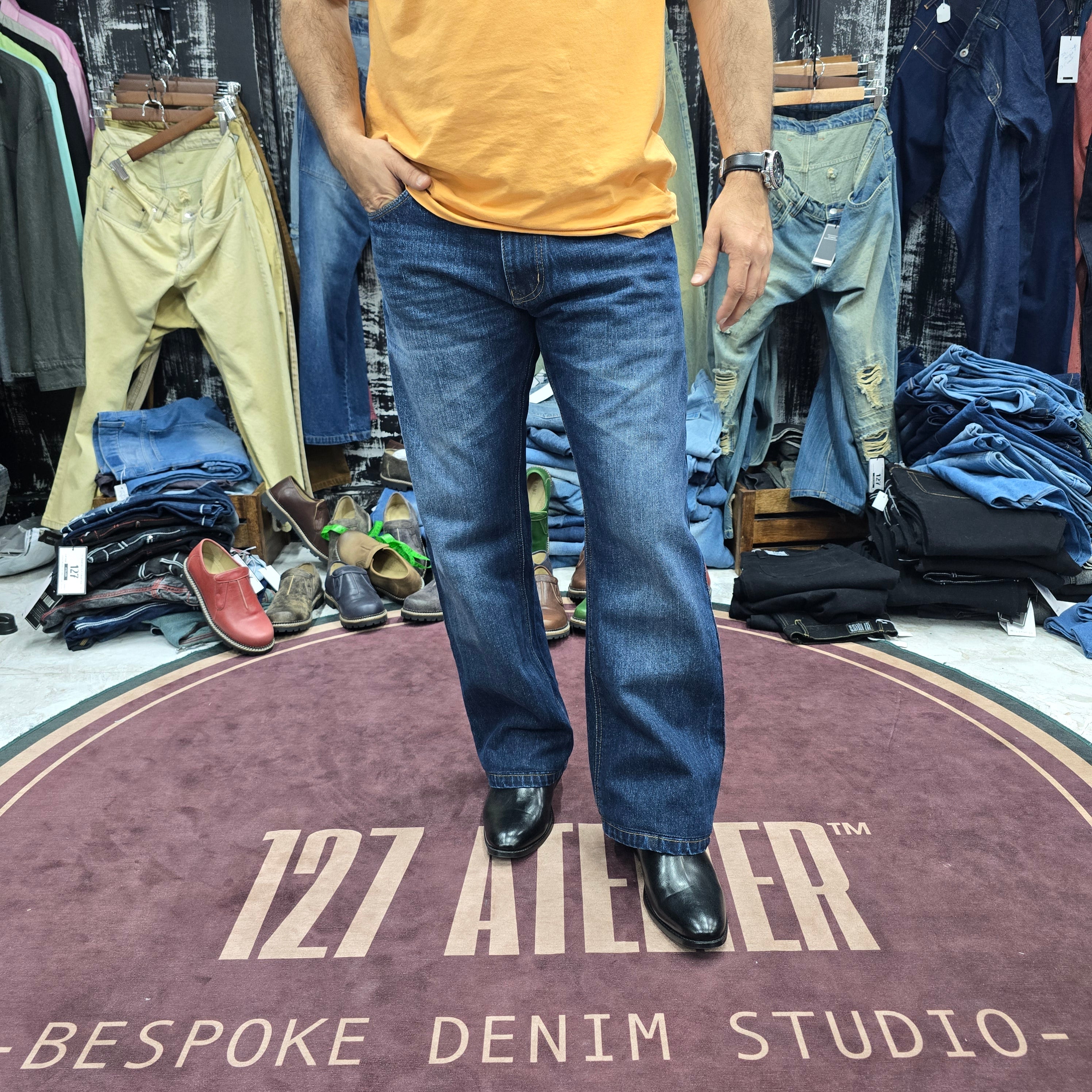 Relaxed Fit Jeans In Deep Indigo Wash