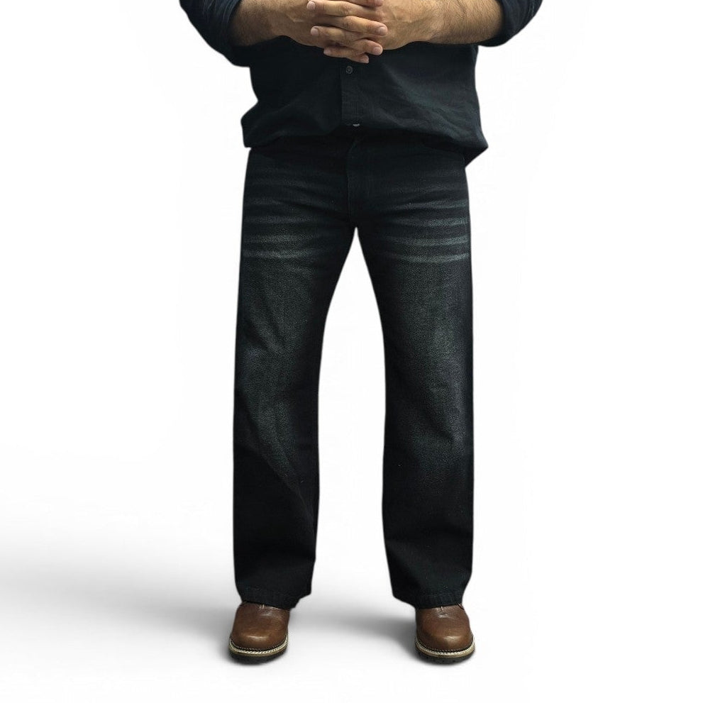Midnight fade straight leg jean
