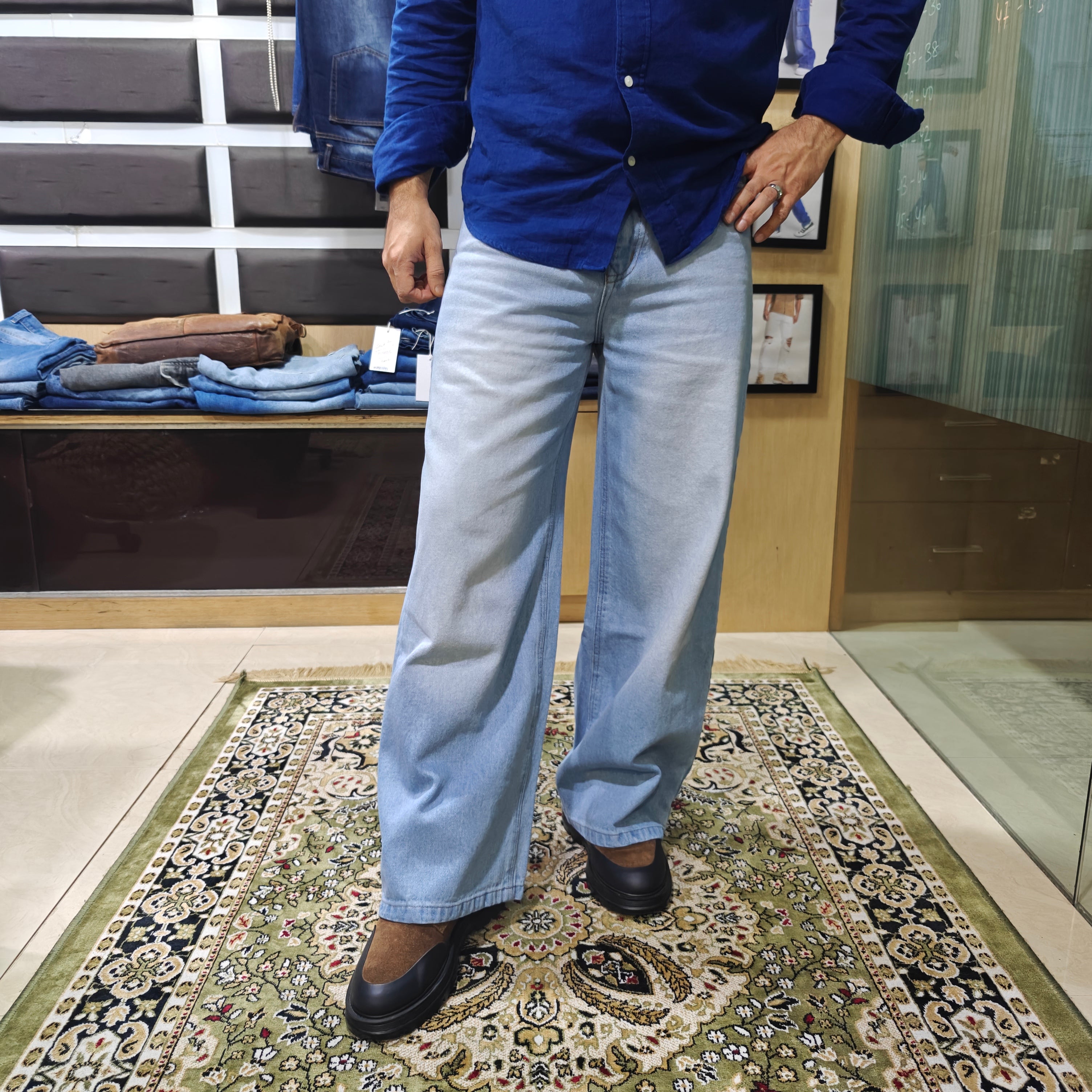 Glacier Blue Wide Leg Jeans