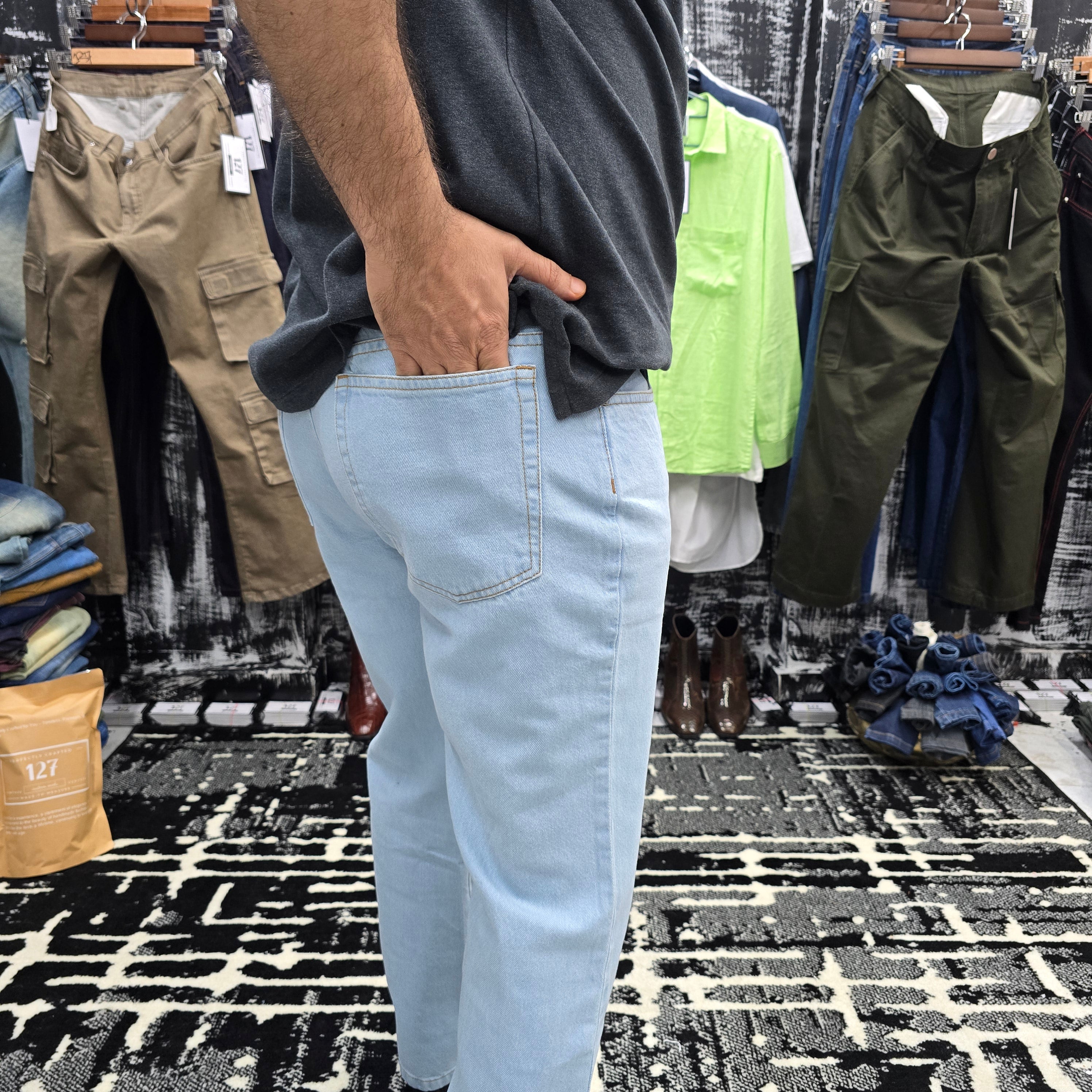 Ice Blue Semi Bootcut Jeans
