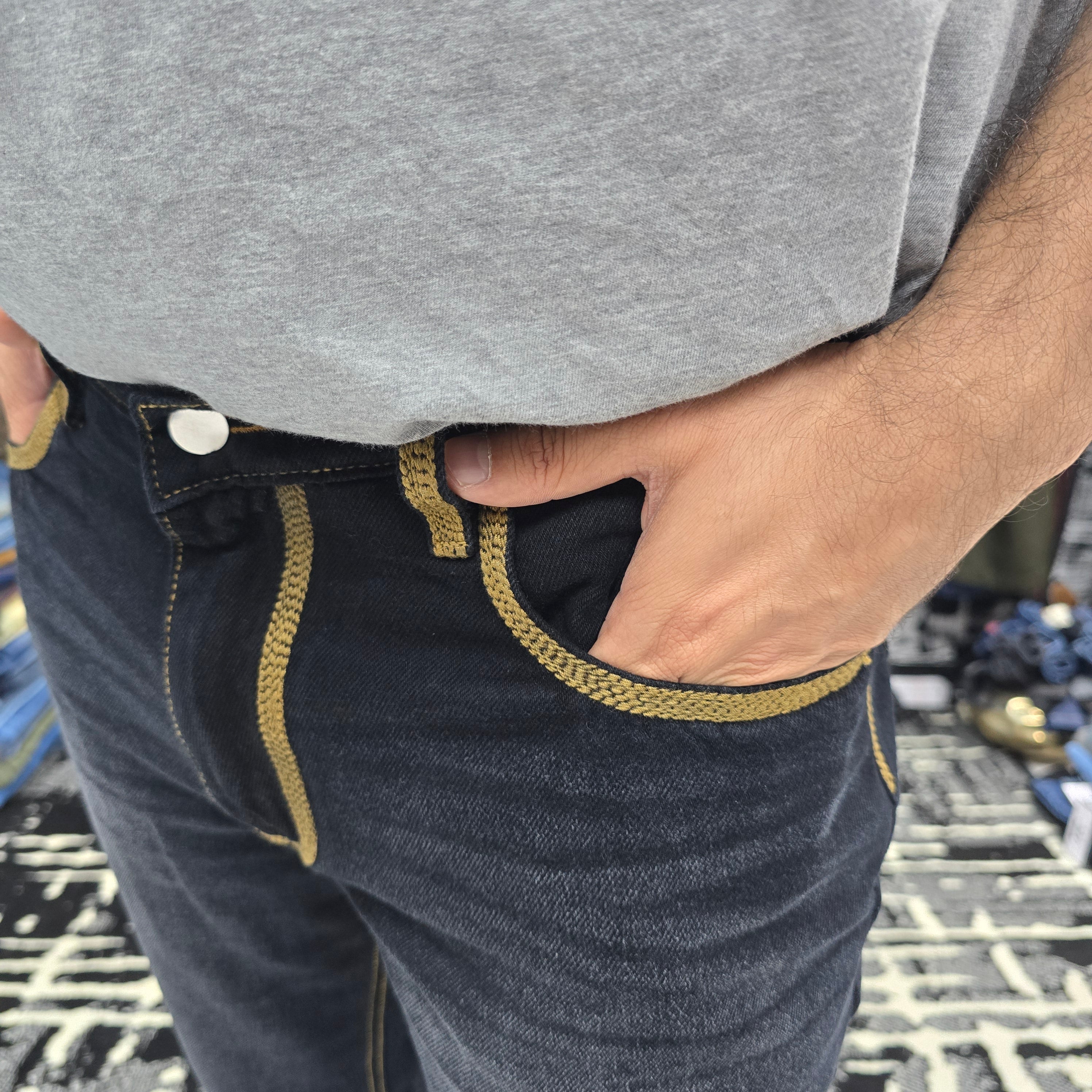 Heritage Contrast Stitch Bootcut Jeans