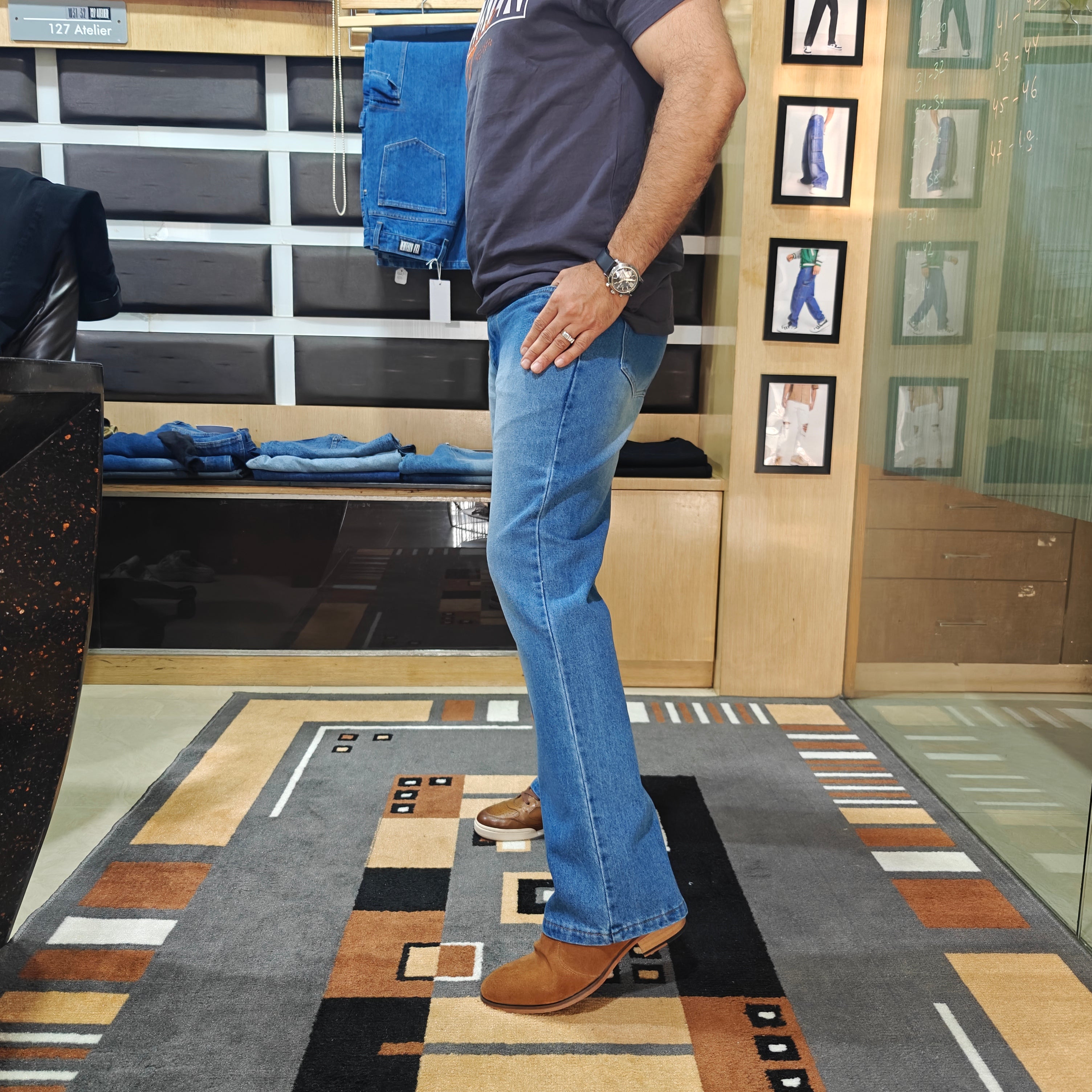 Classic Mid Blue Bootcut Jeans