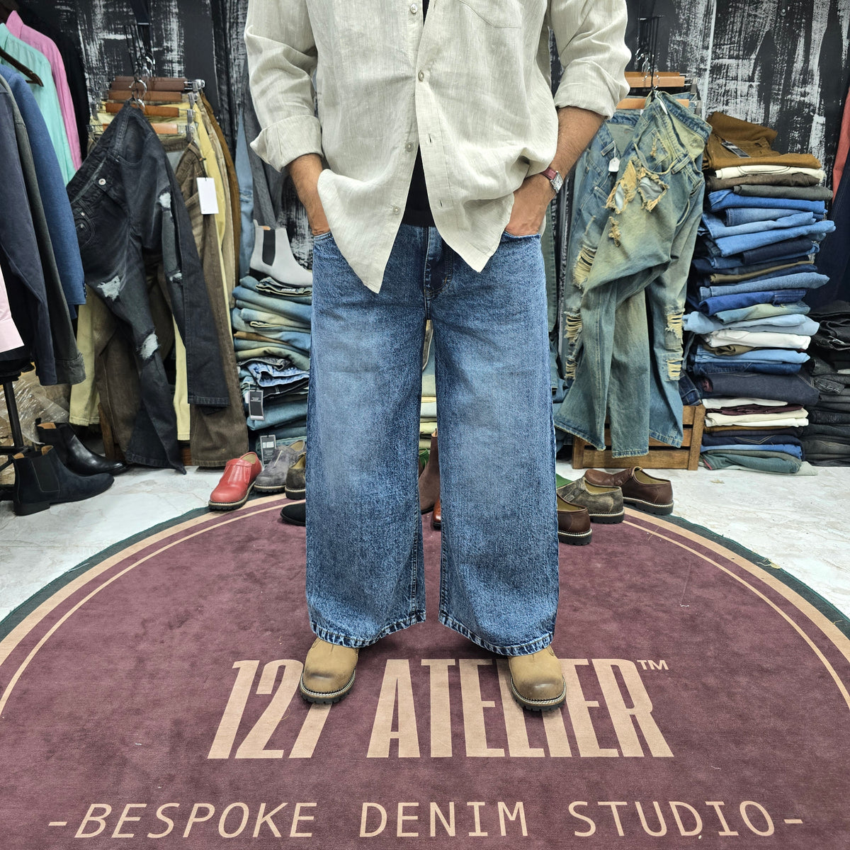 Vintage Blue Wide-Leg Jean