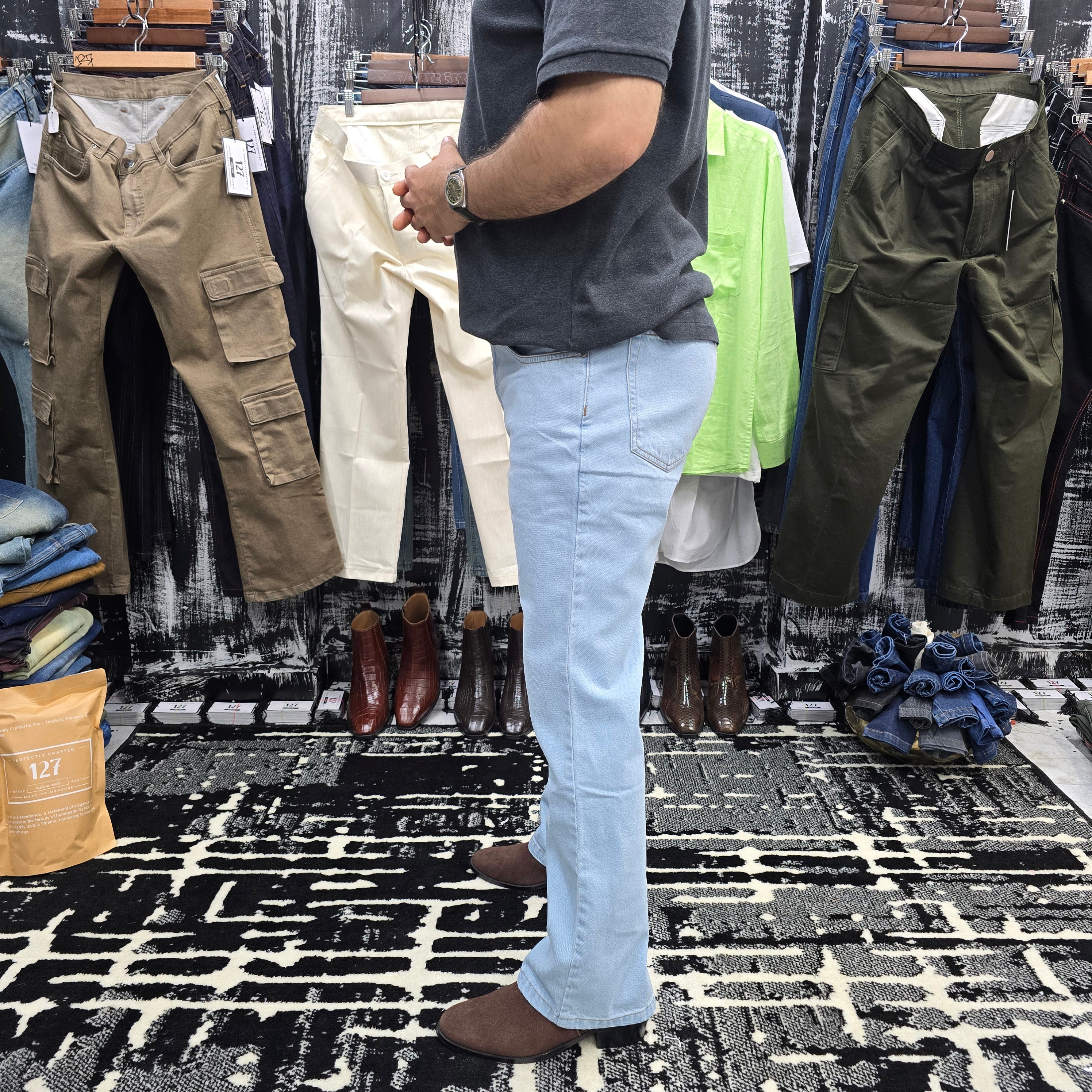 Ice Blue Semi Bootcut Jeans