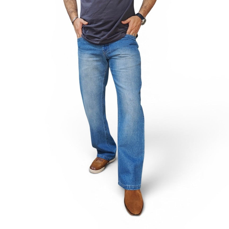 Classic Mid Blue Bootcut Jeans