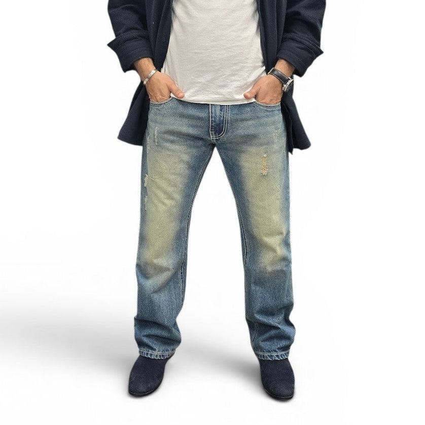 Vintage Ice Fade Semi Bootcut Jeans