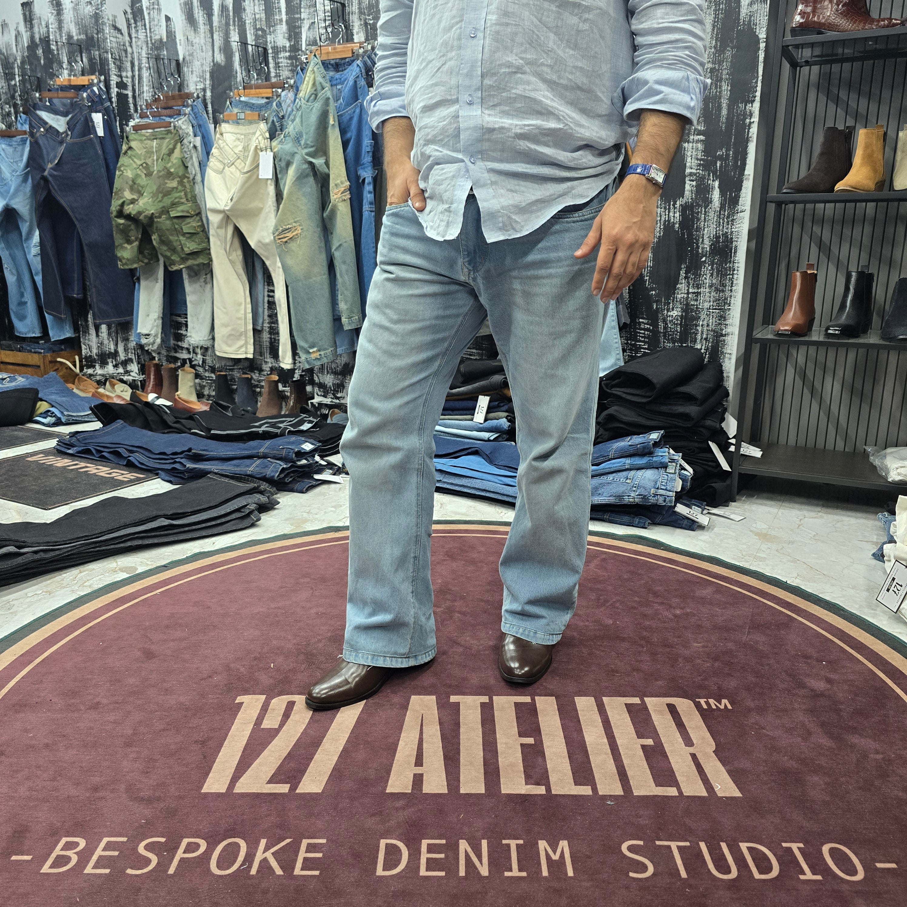 Ice Blue Vintage Bootcut Jeans