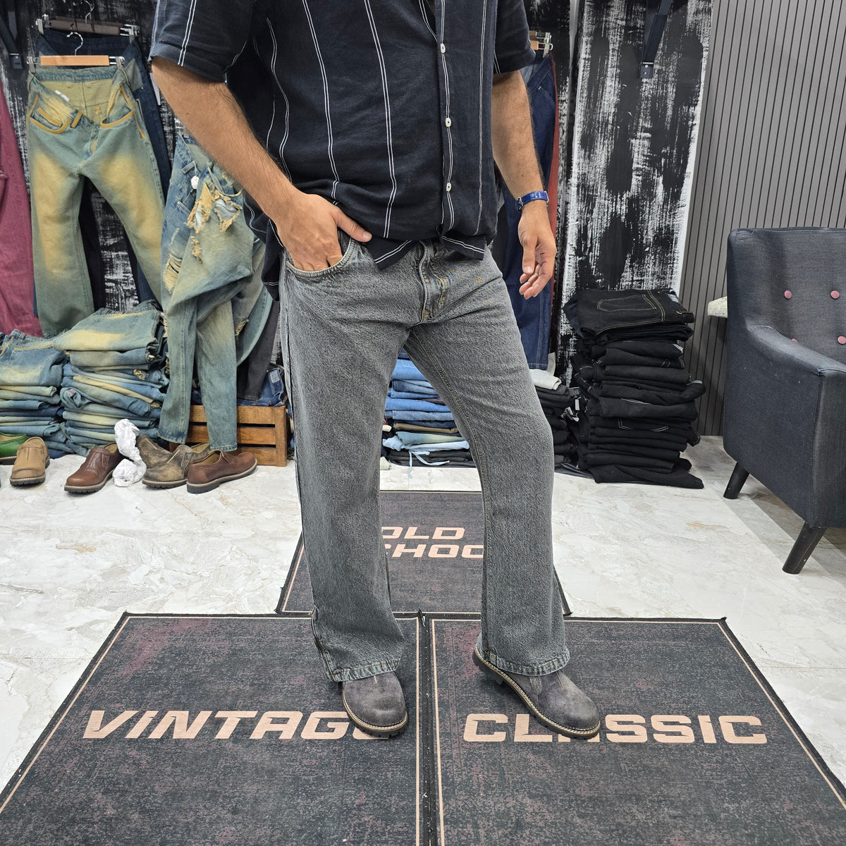 The Carbon Utility Zip Jean