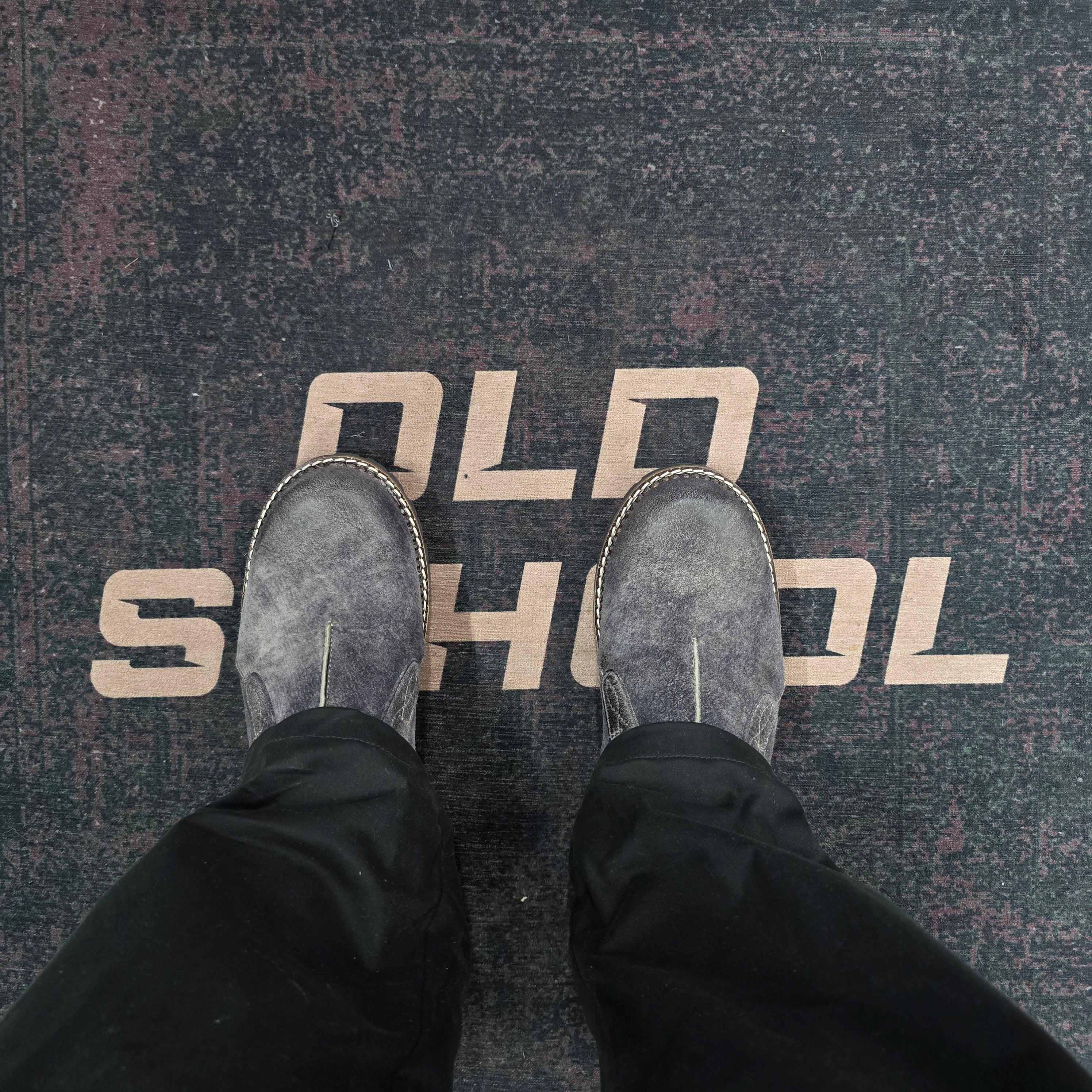 Noir Heritage Slip on in Two Tone Grey Suede