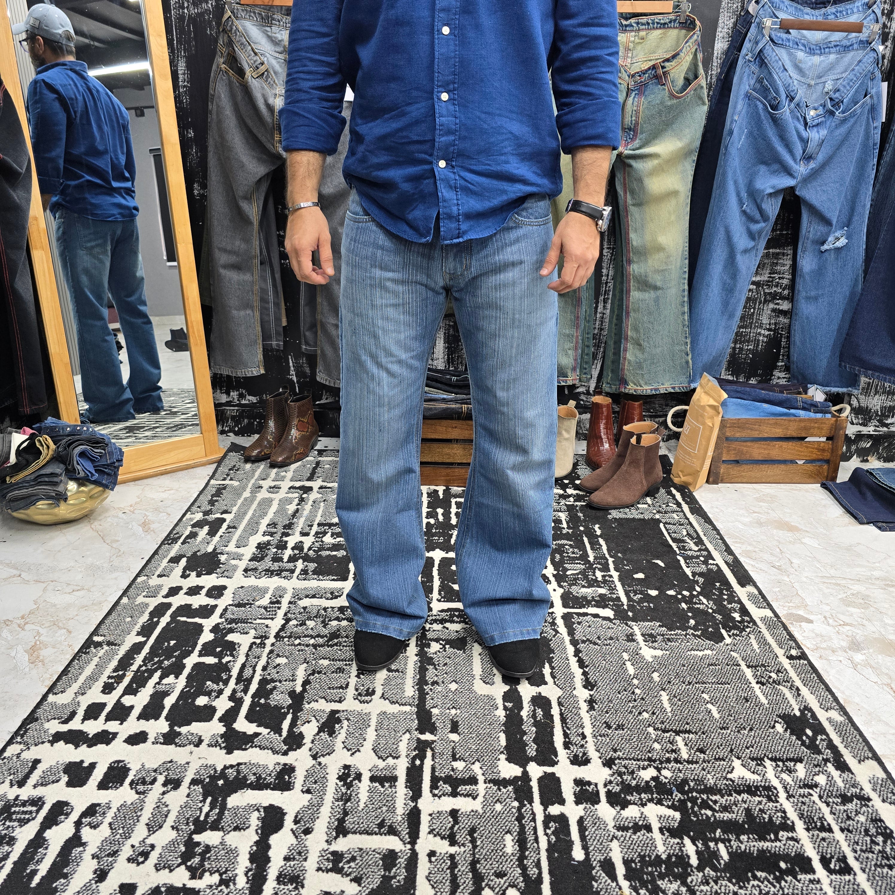 Skyline Slub Denim Bootcut Jeans
