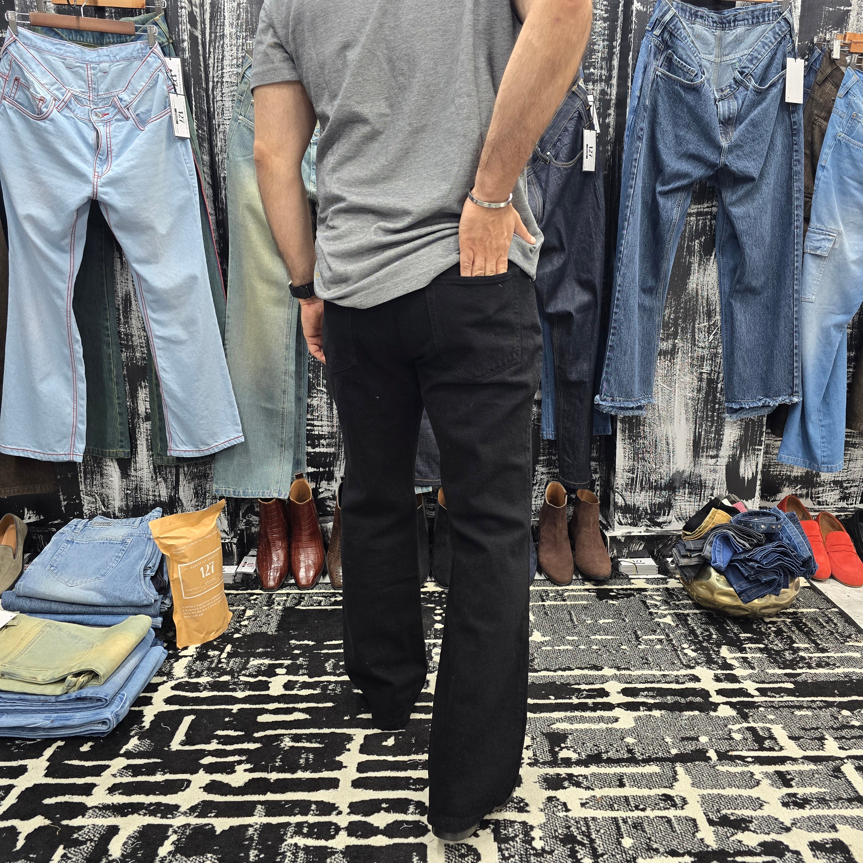 Jet Black Bootcut Jeans