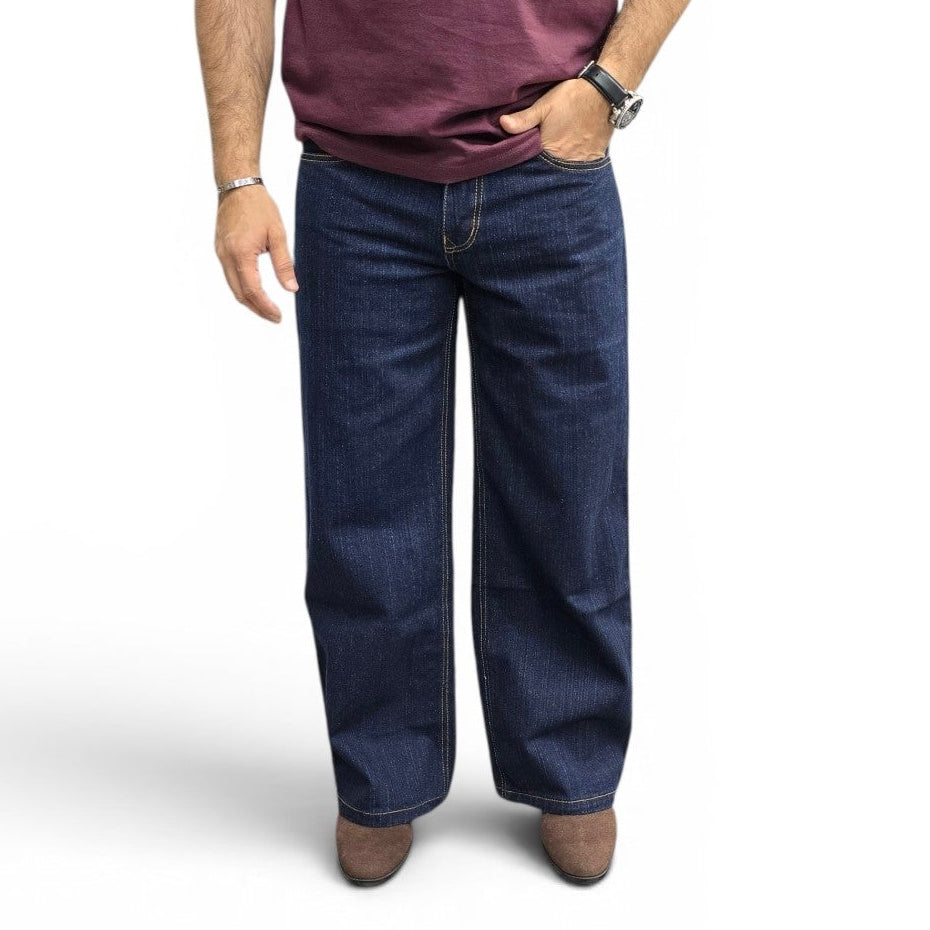 Heritage Wide Leg Indigo Slub denim