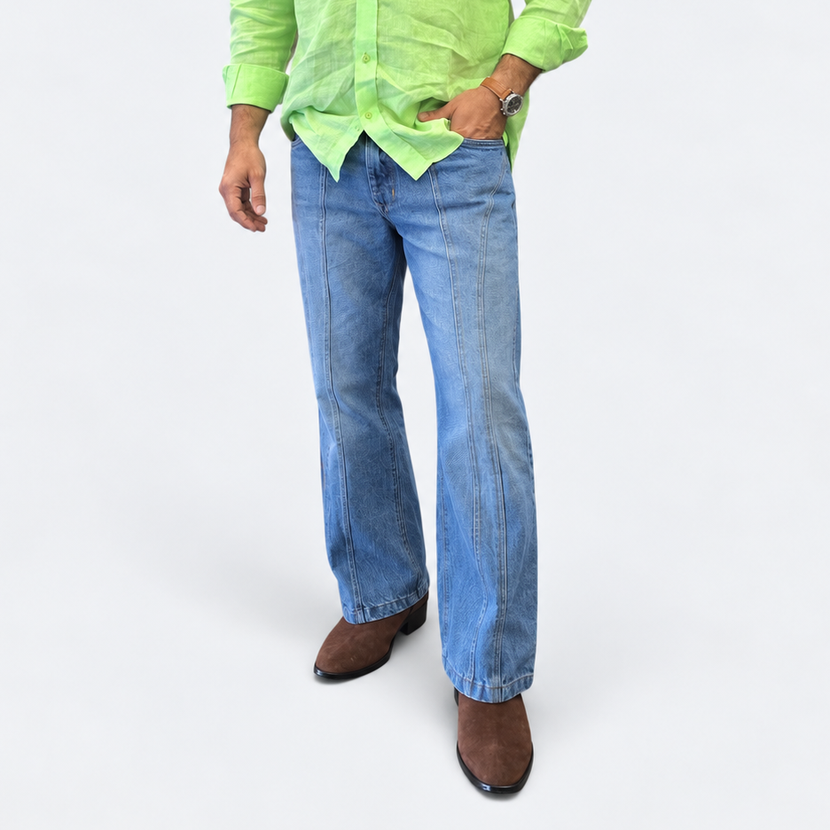 The Azure Cutline Bootcut Jean