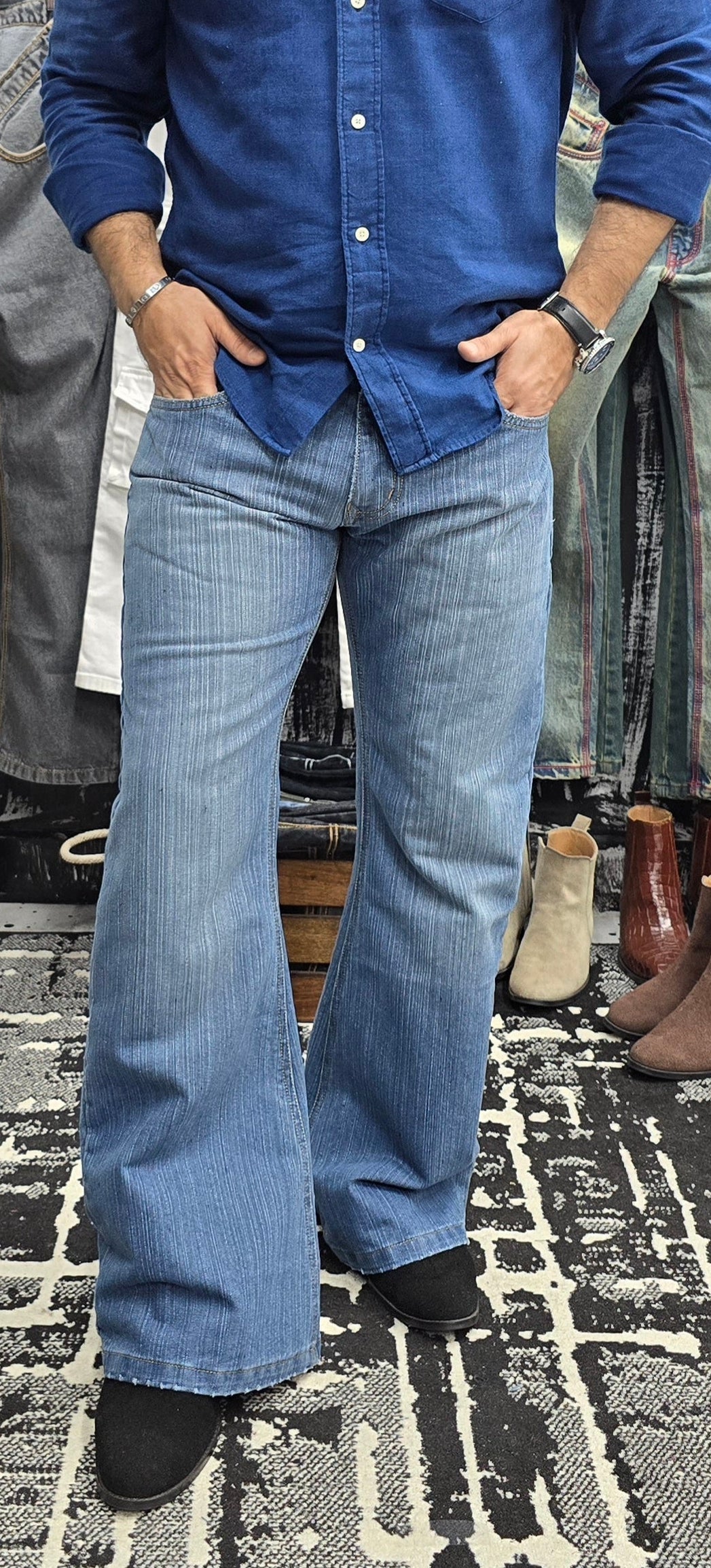 Skyline Slub Denim Bootcut Jeans