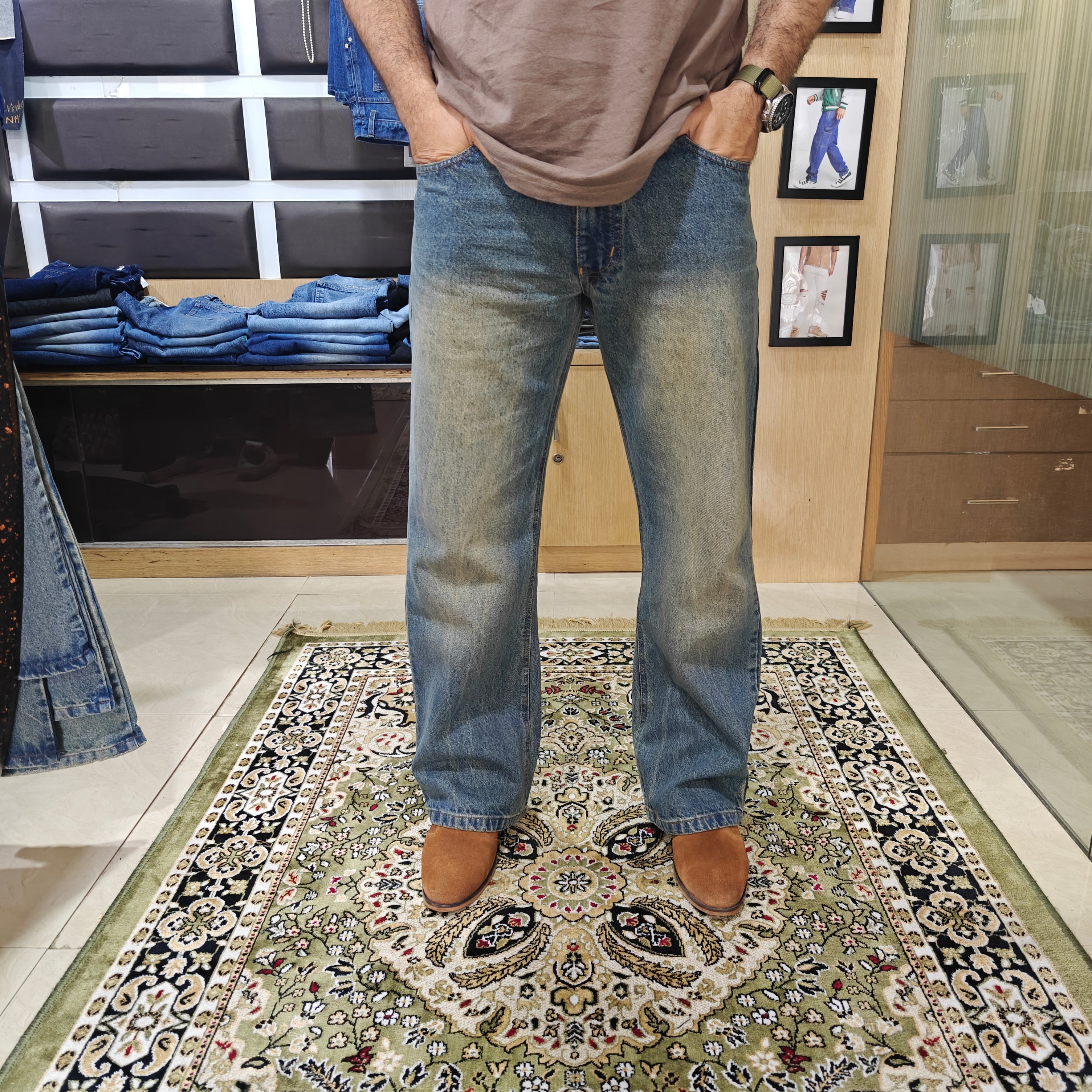 Heritage Stonewash Bootcut Jeans