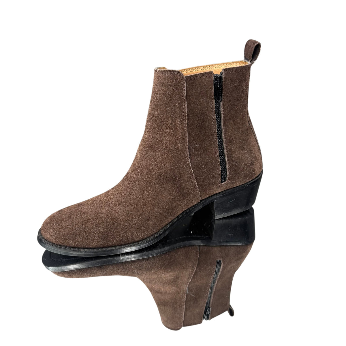 Dark brown Suede Leather Cuban