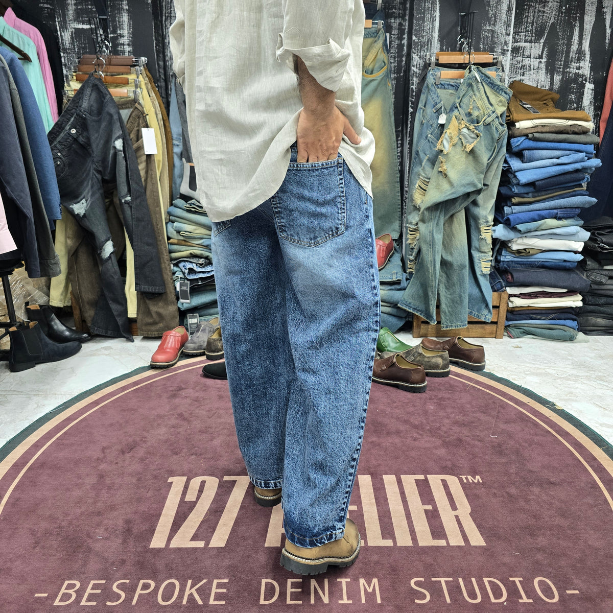 Vintage Blue Wide-Leg Jean
