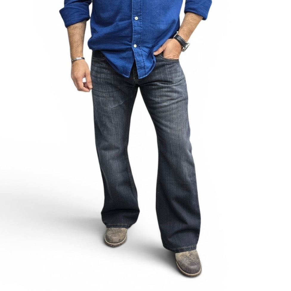 Shadow Fade Slub Denim Bootcut Jeans
