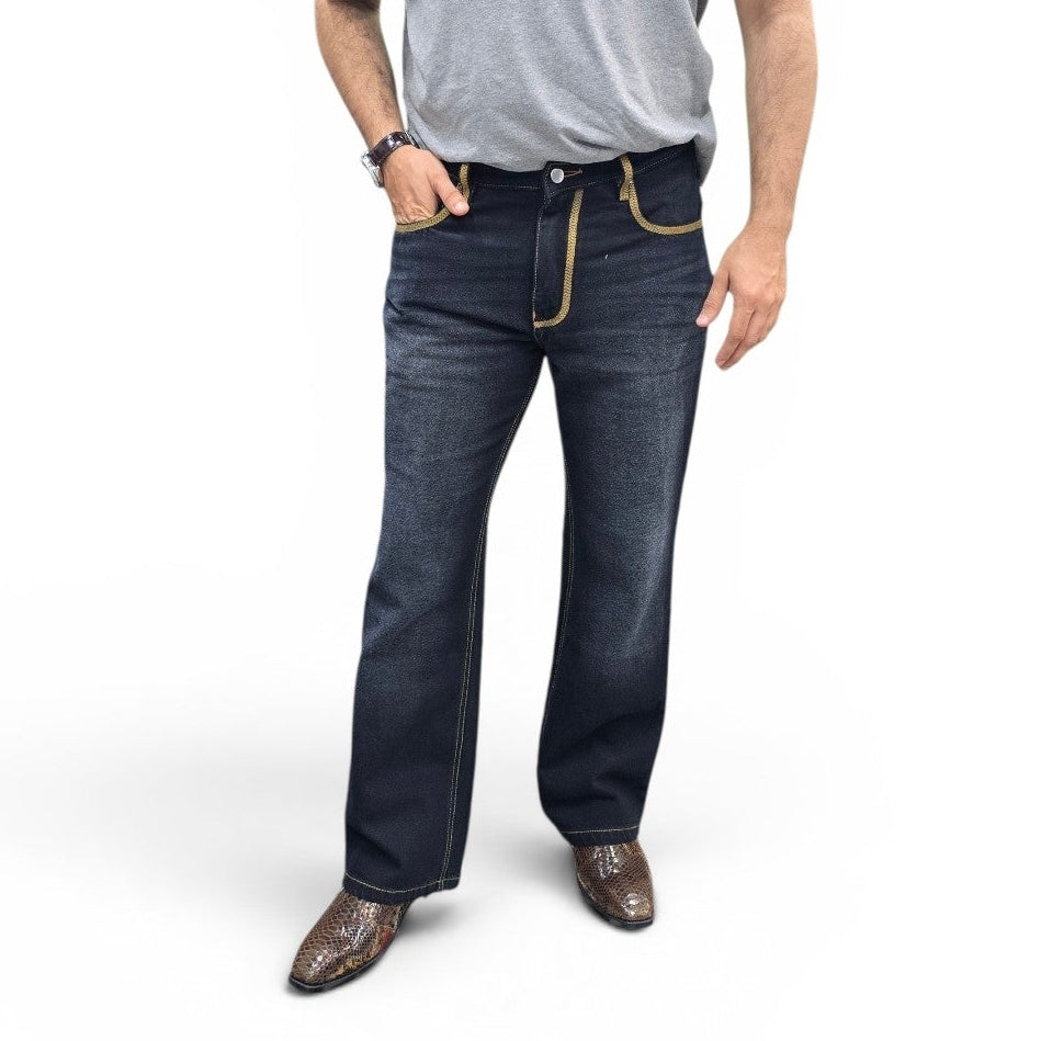 Heritage Contrast Stitch Bootcut Jeans