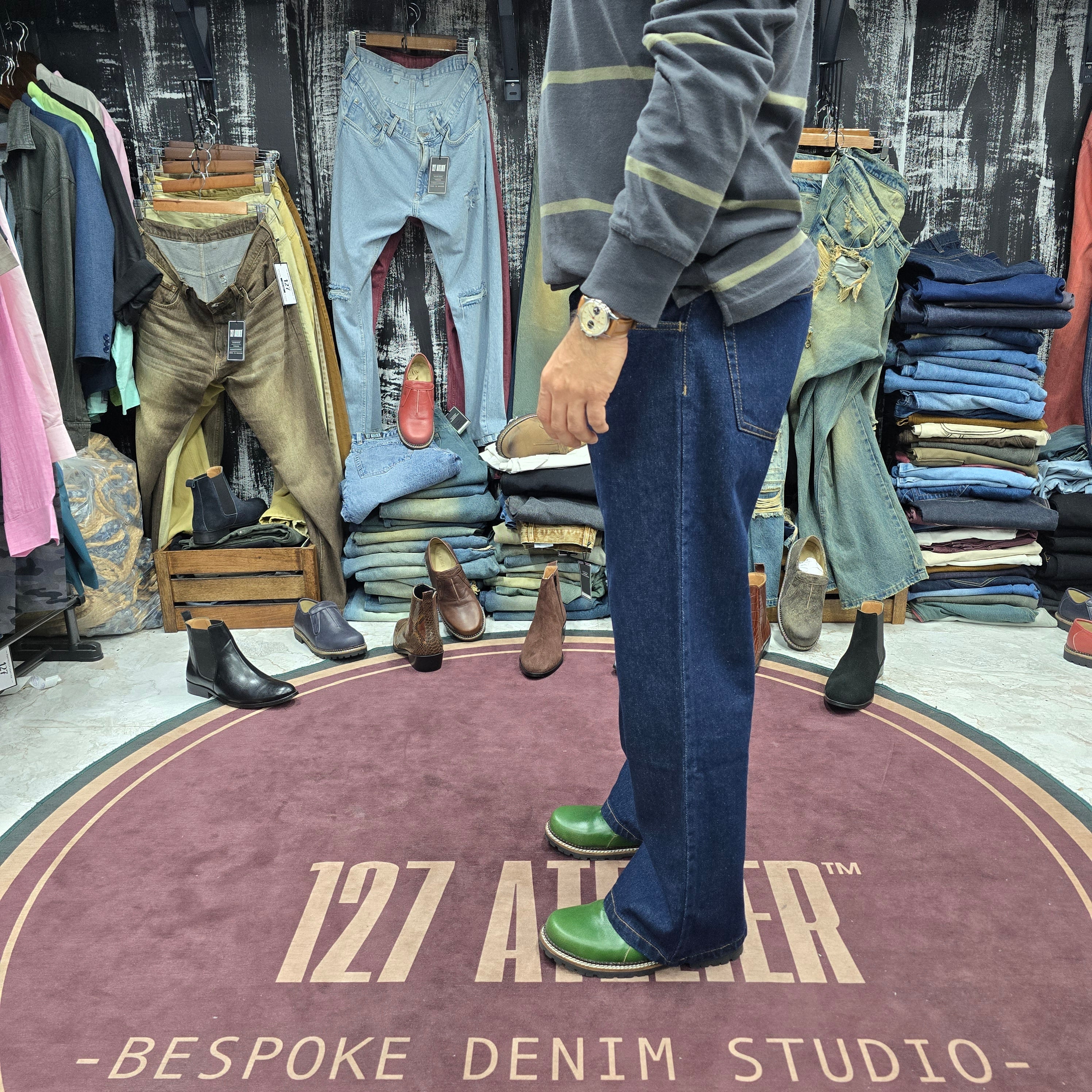 Dark Indigo Wide Fit Pajama Denim Jean