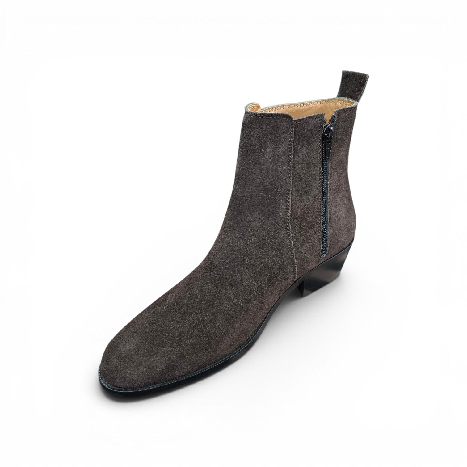 Dark brown Suede Leather Cuban