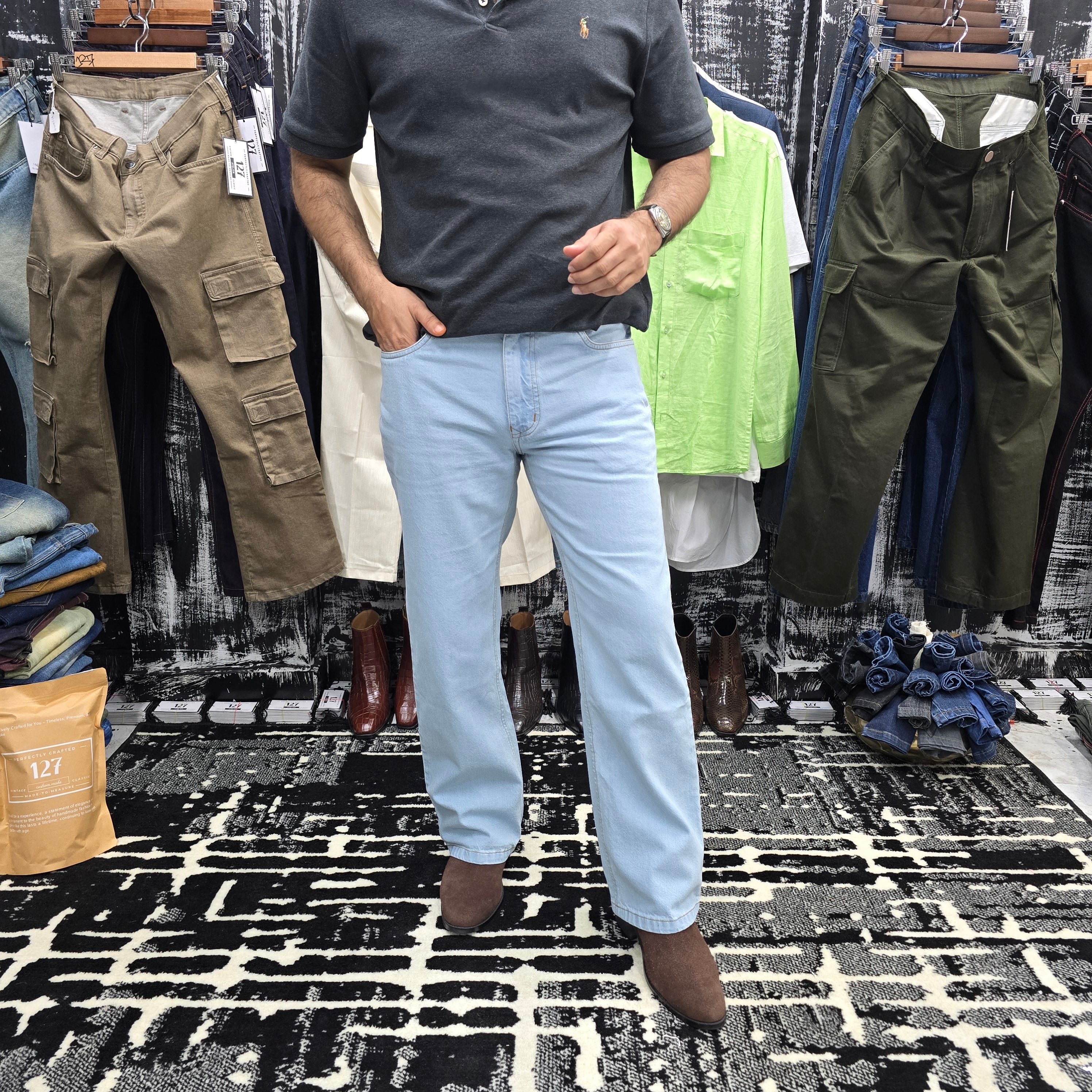 Ice Blue Semi Bootcut Jeans