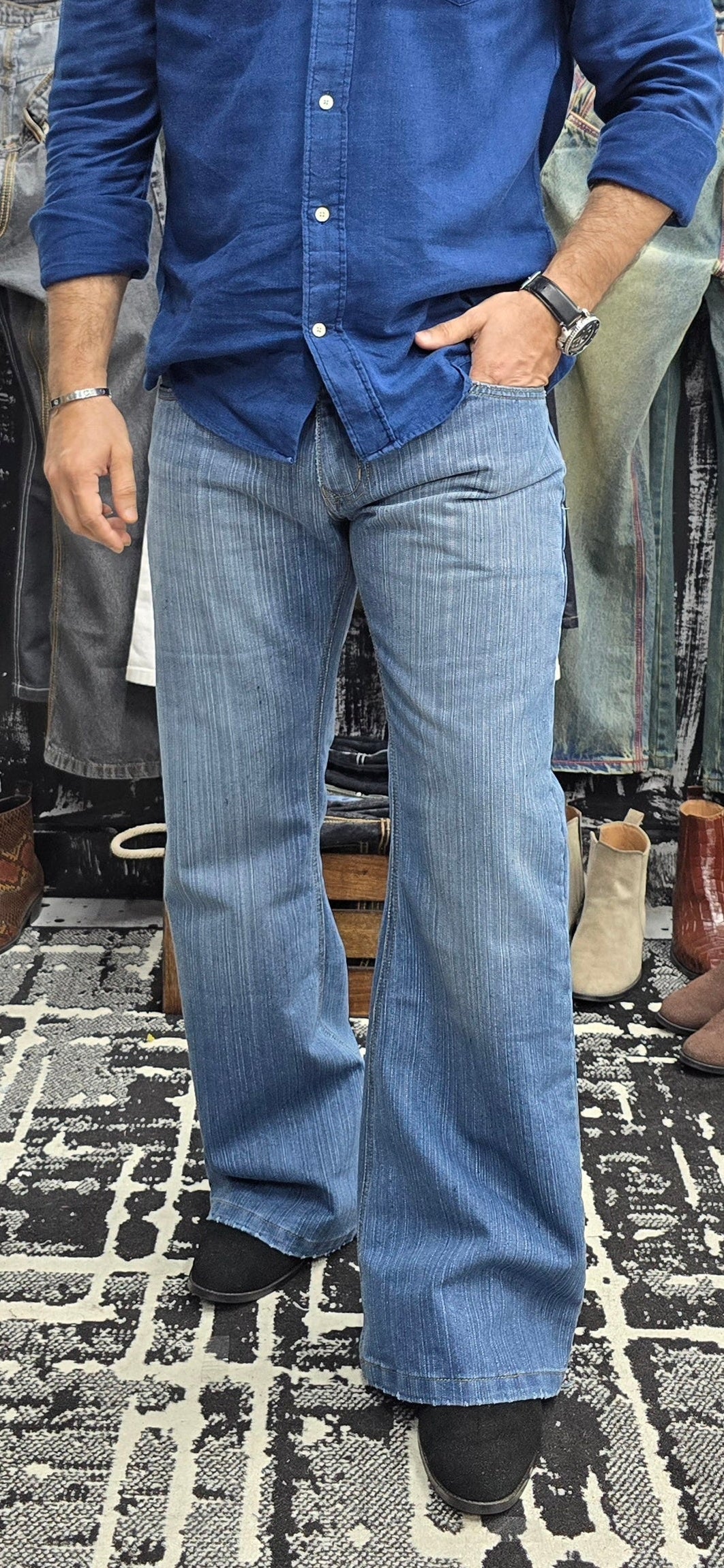 Skyline Slub Denim Bootcut Jeans
