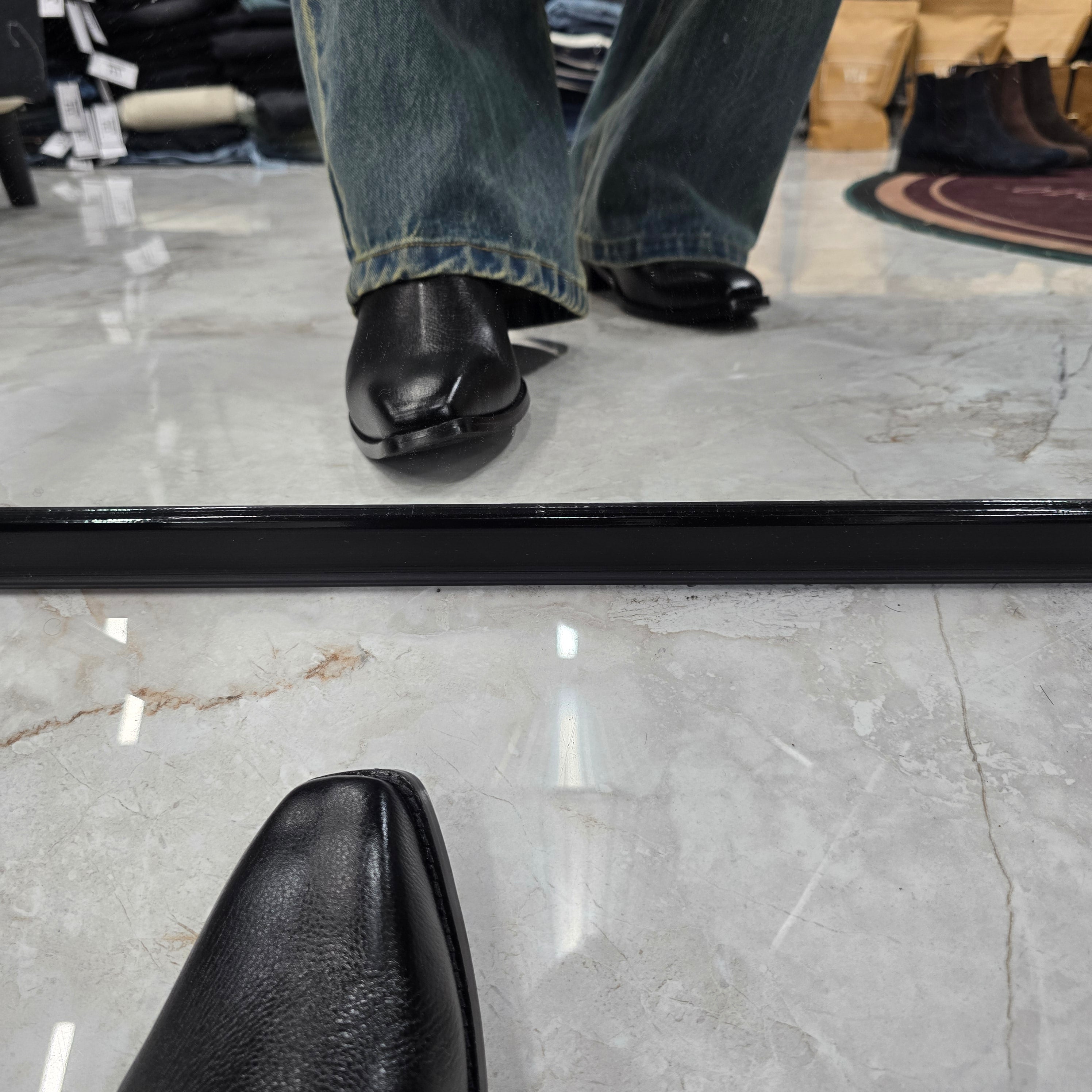 Black leather Cuban