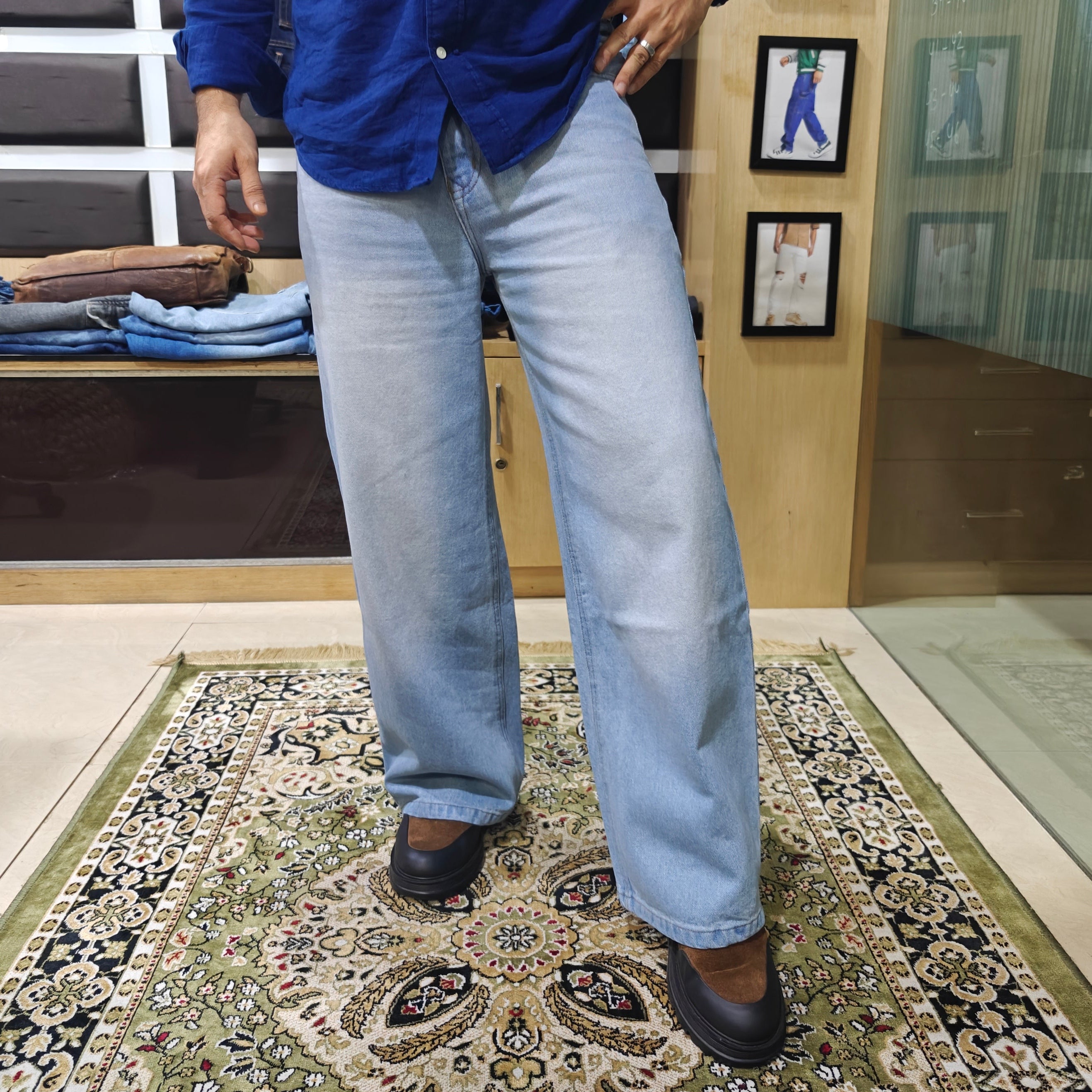 Glacier Blue Wide Leg Jeans