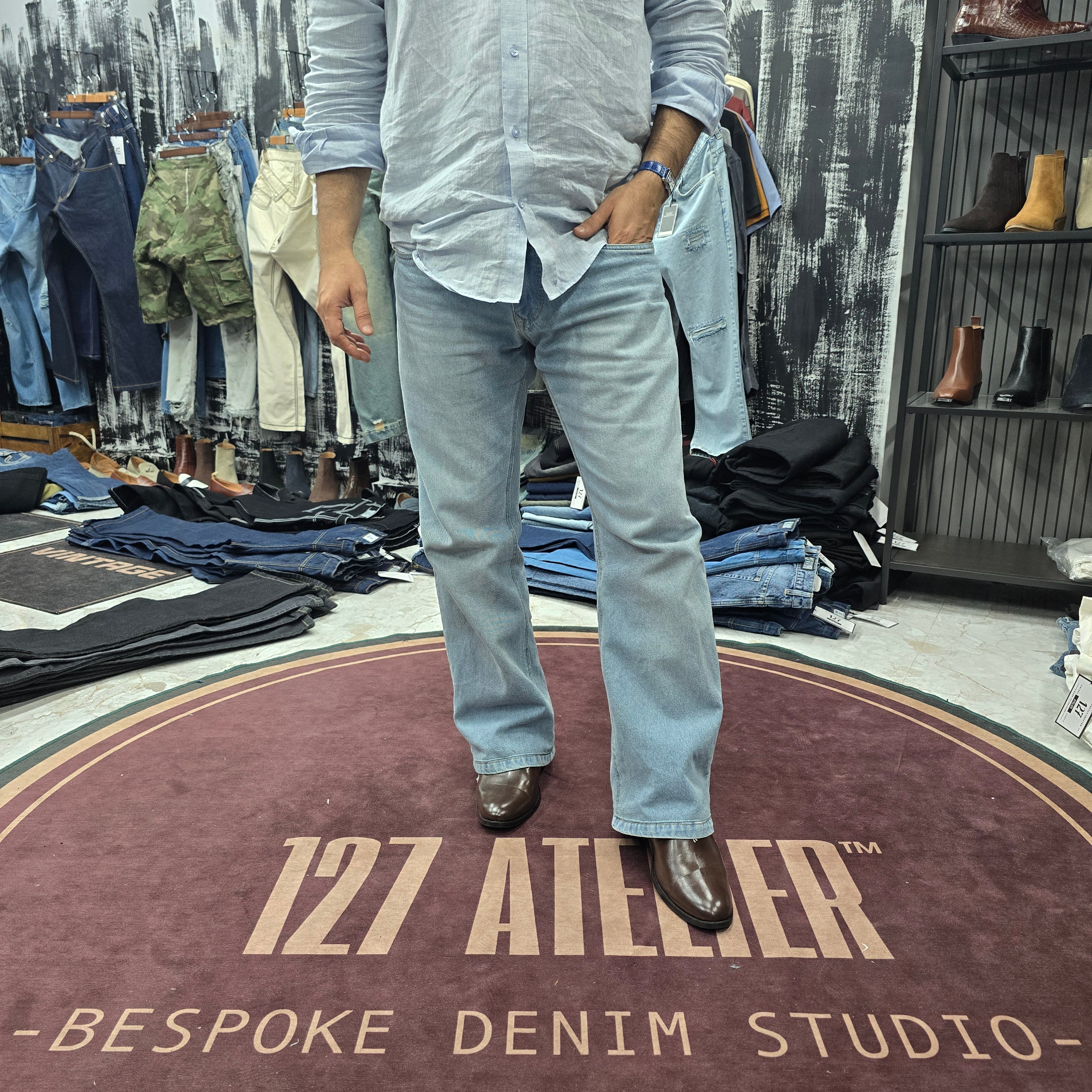 Ice Blue Vintage Bootcut Jeans