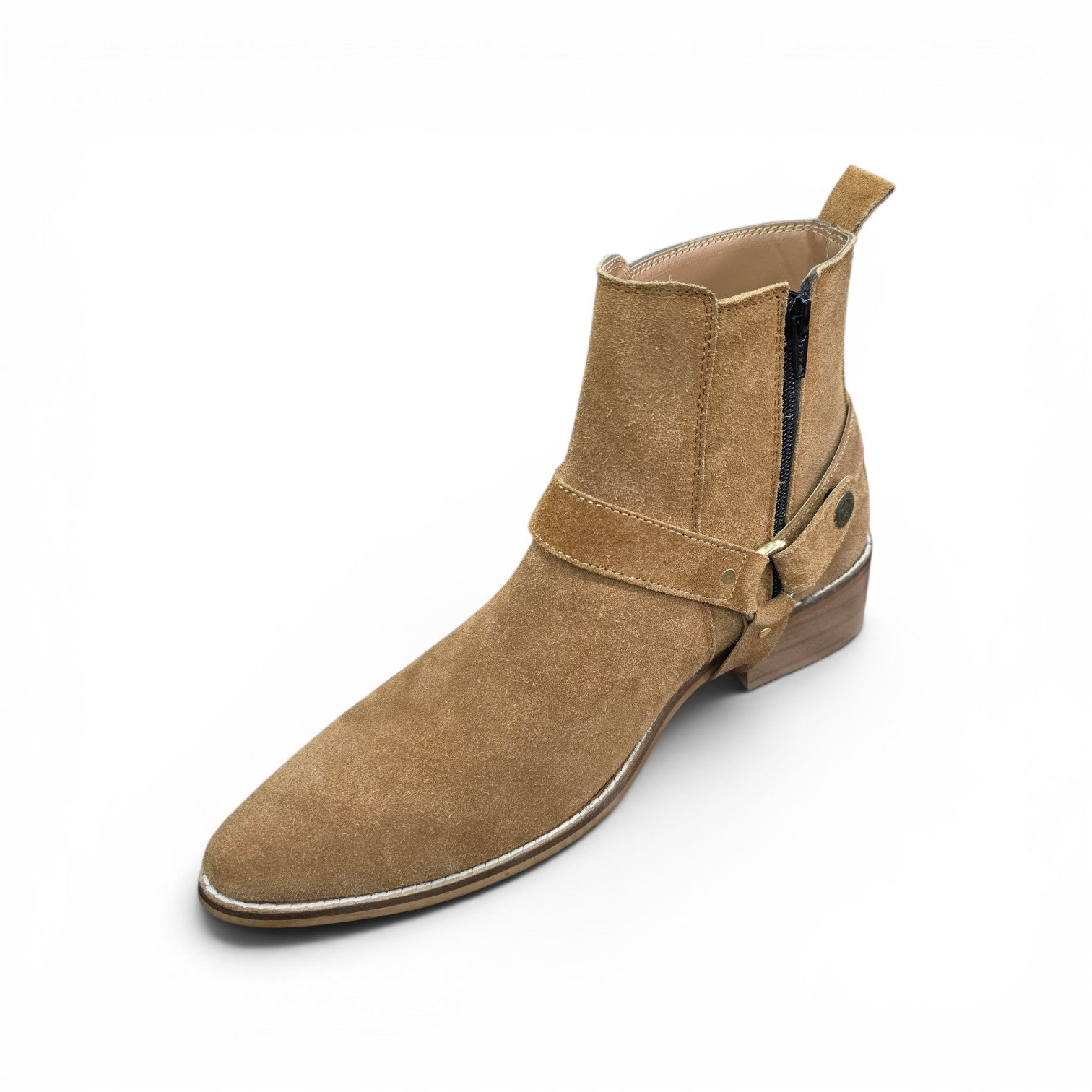 Camel brown detachable harness boot