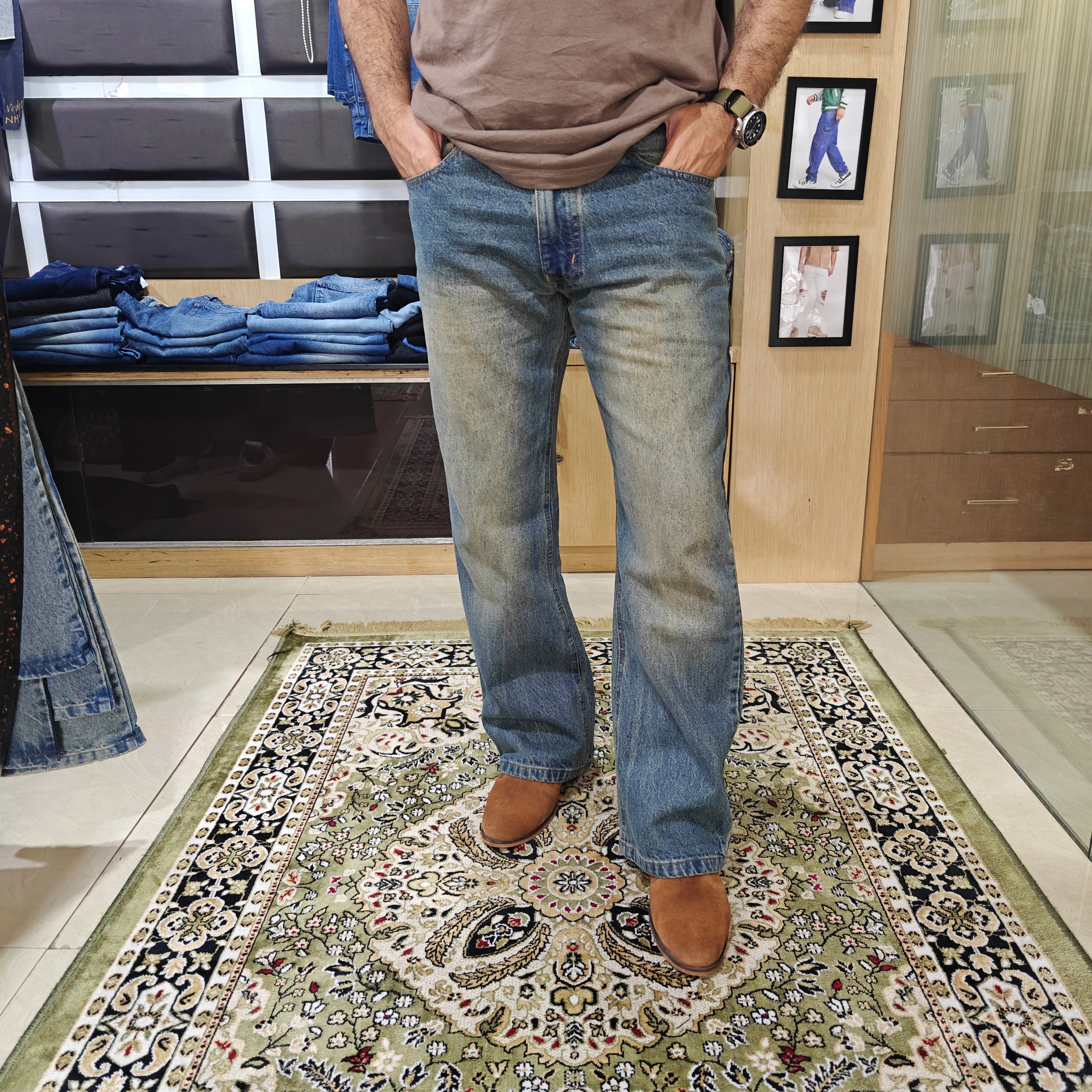 Heritage Stonewash Bootcut Jeans