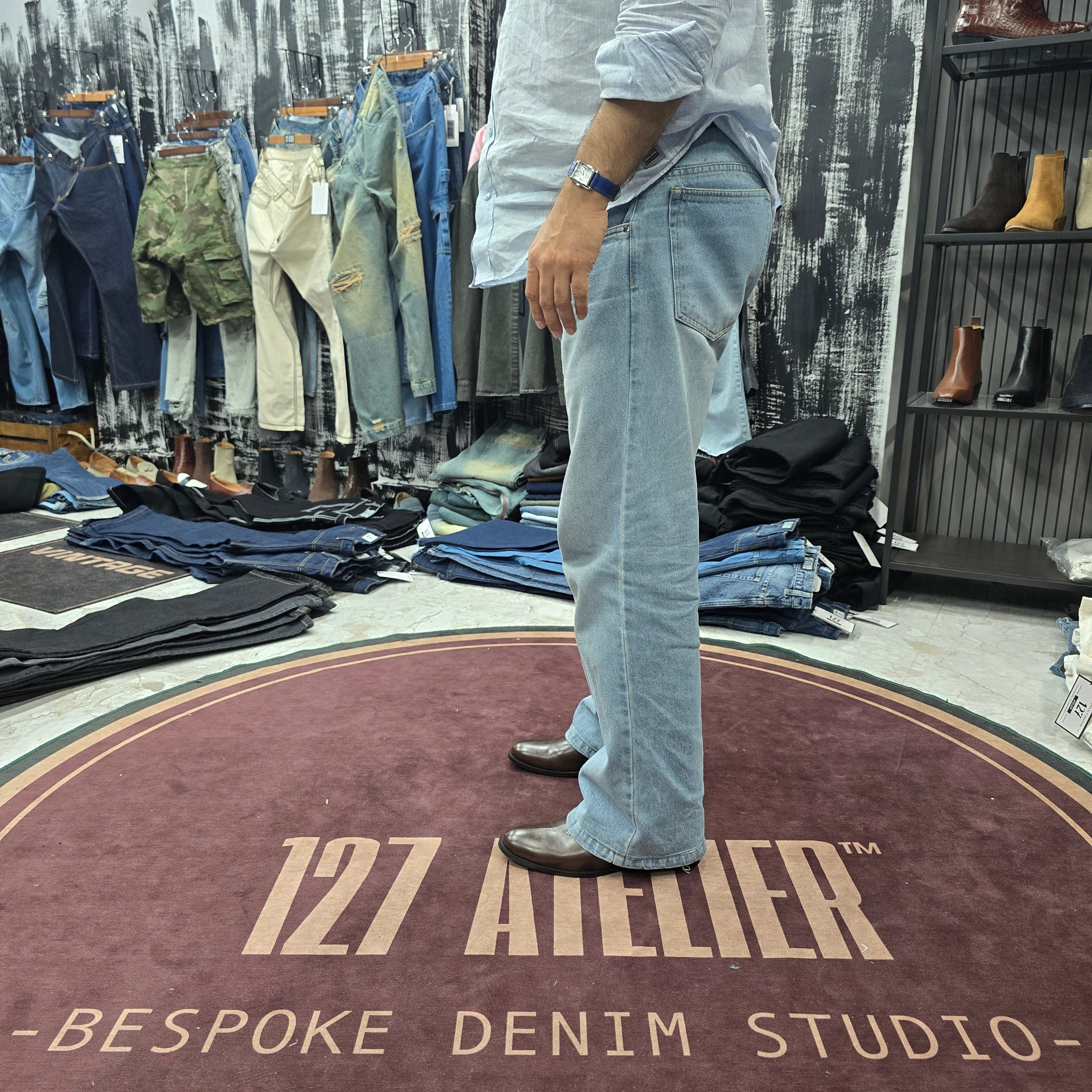 Ice Blue Vintage Bootcut Jeans