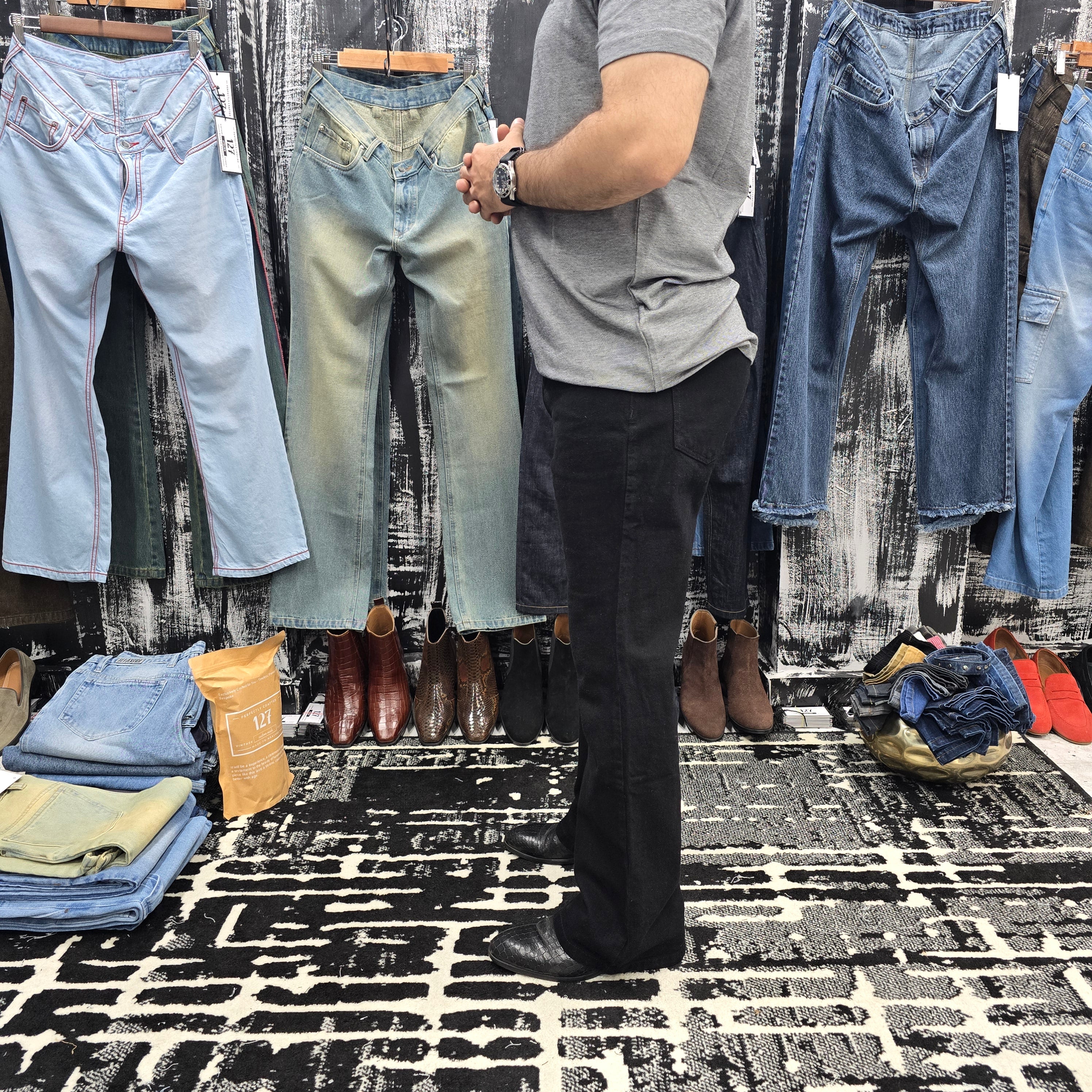 Jet Black Bootcut Jeans