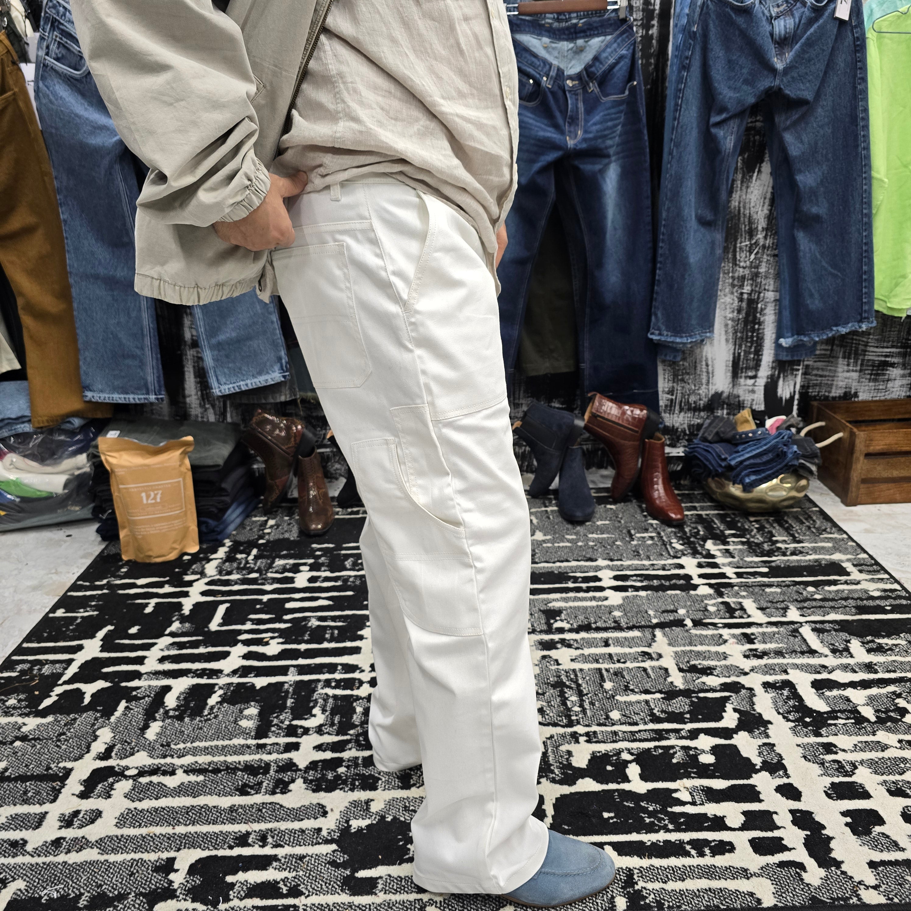 Arctic White Utility Carpenter Jeans