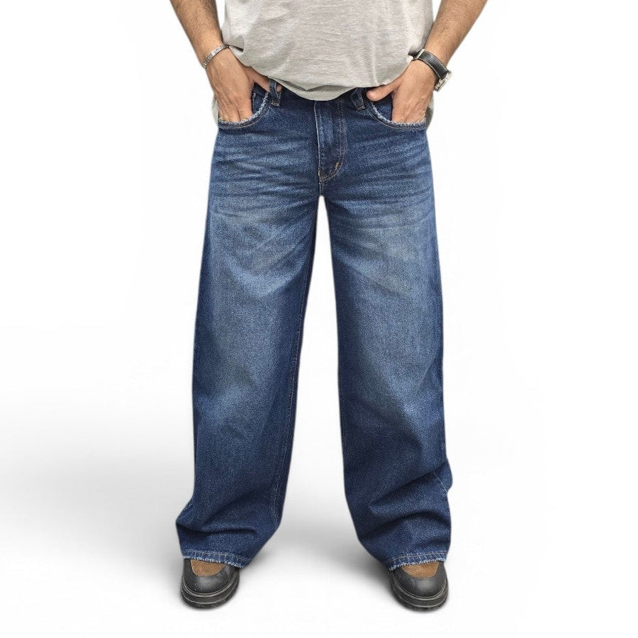 Classic Fade Wide Leg Indigo Blue Wash