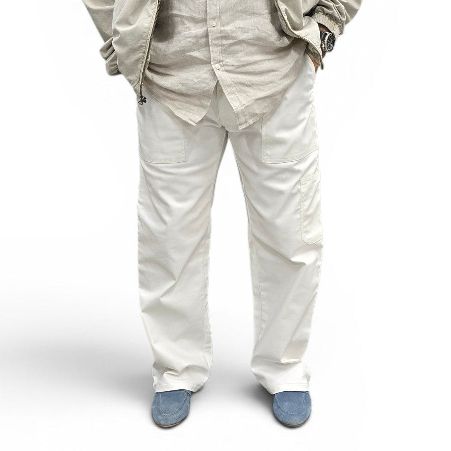 Arctic White Utility Carpenter Jeans