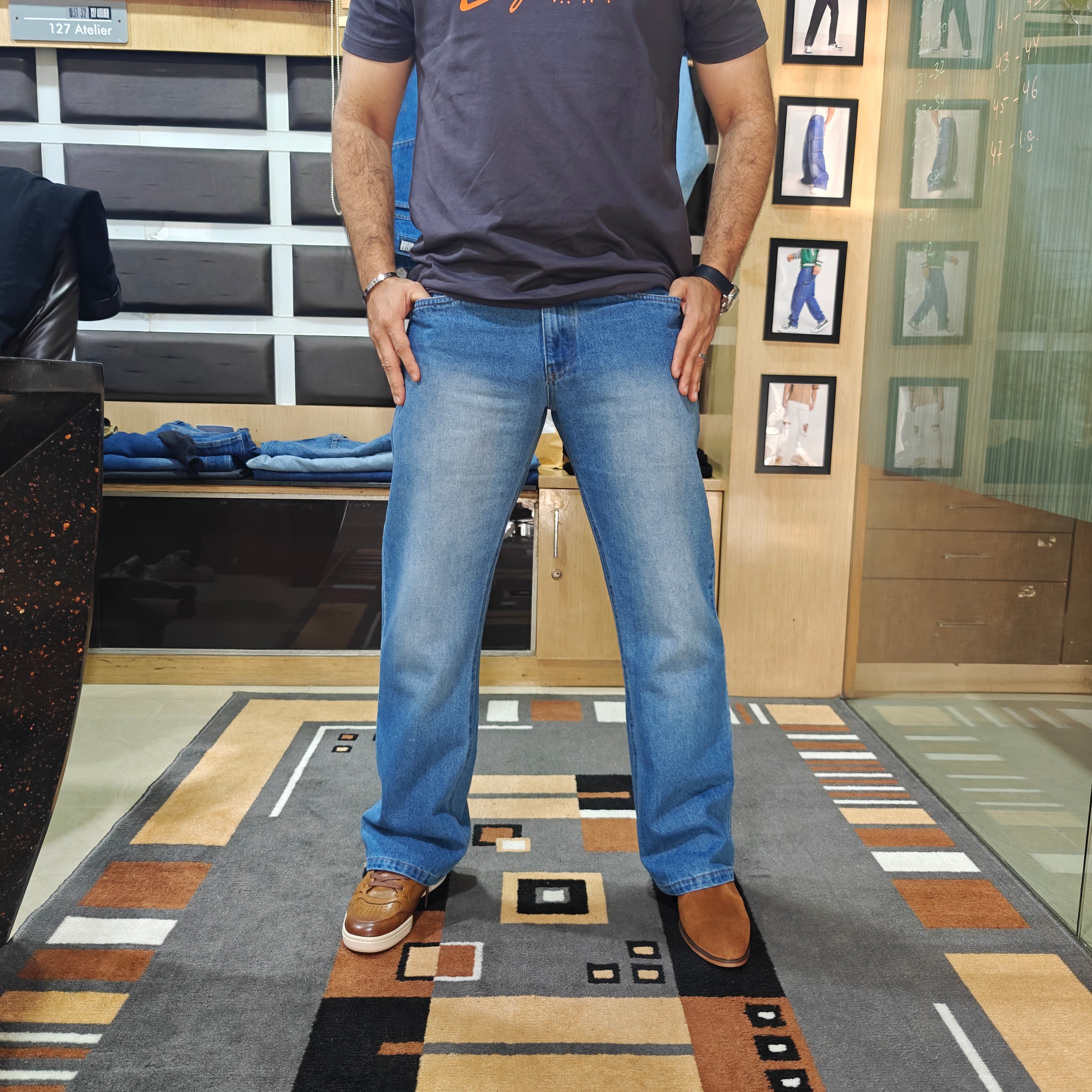 Classic Mid Blue Bootcut Jeans